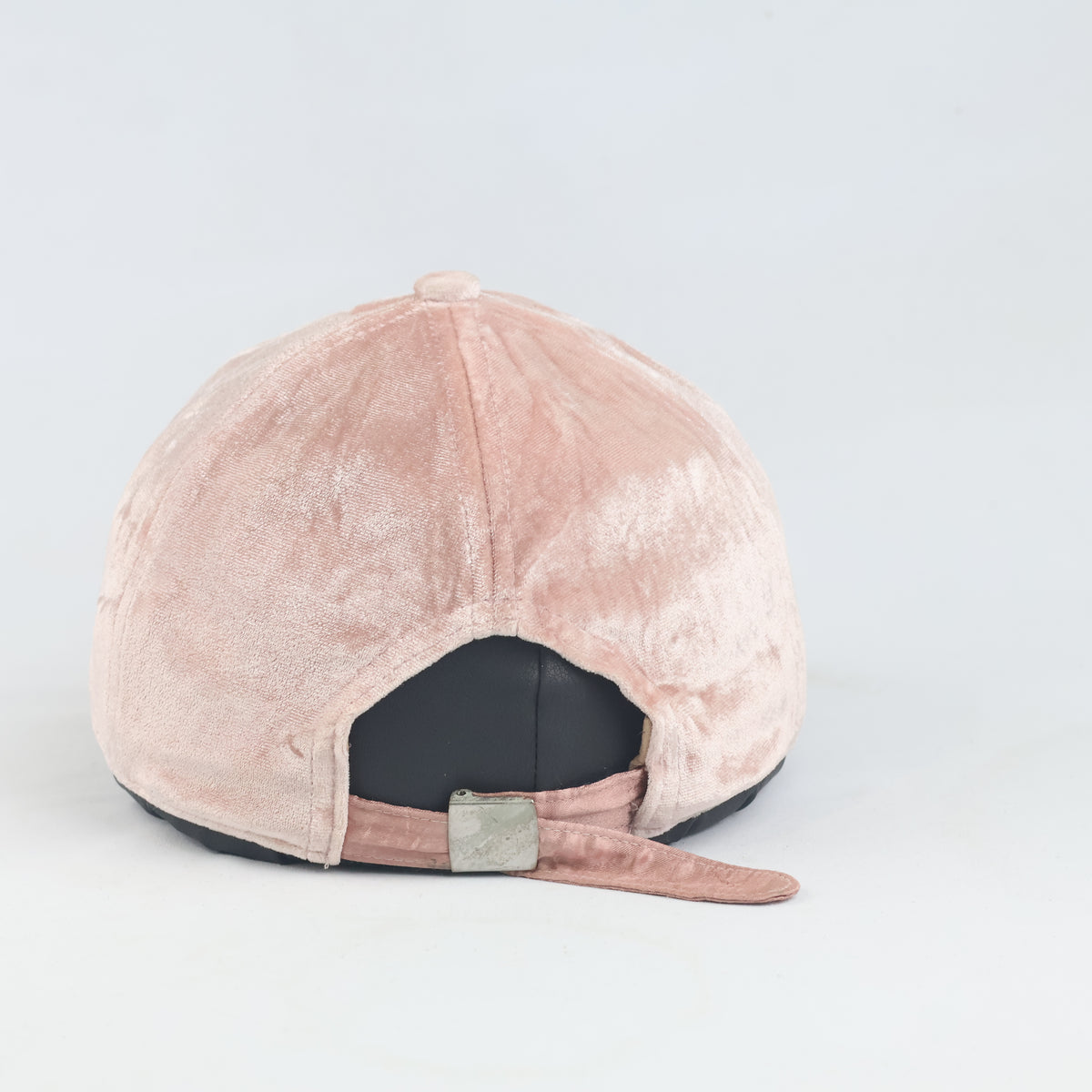 Thrifted H&M Crushed Velvet Plain Pink Baseball Cap | 10213