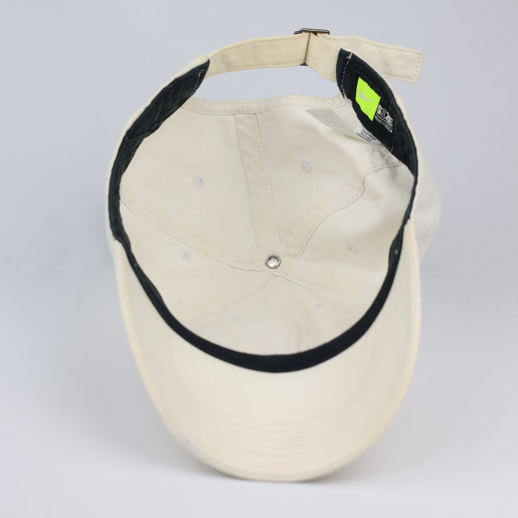 Nike Heritage 86 Cream Dad Hat with Black Embroidered Thrifted Swoosh
