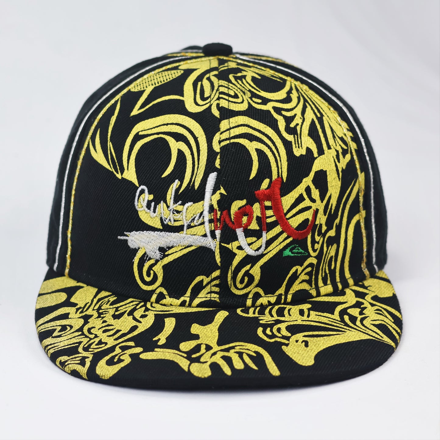 Yellow & Black Graphic Snapback Fitted Hat