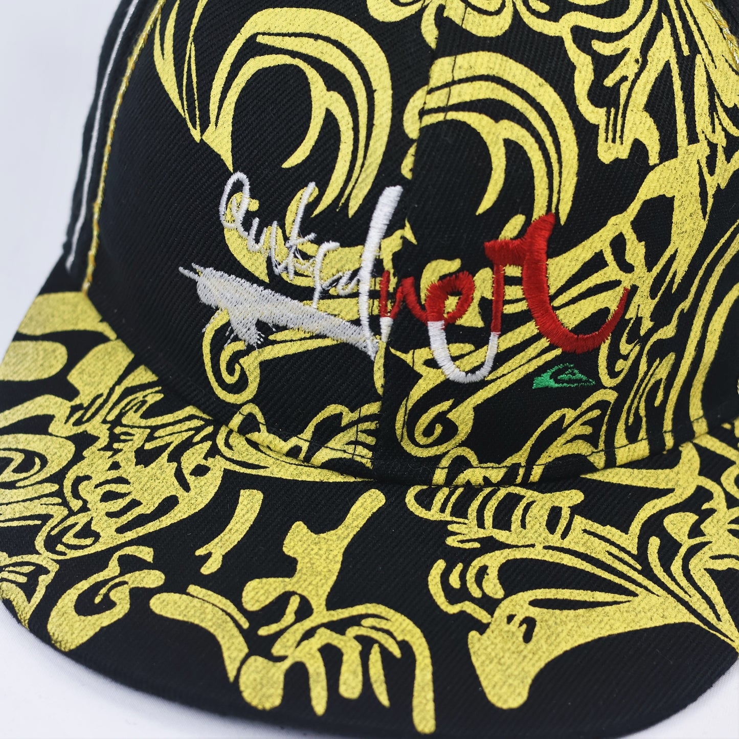 Yellow & Black Graphic Snapback Fitted Hat