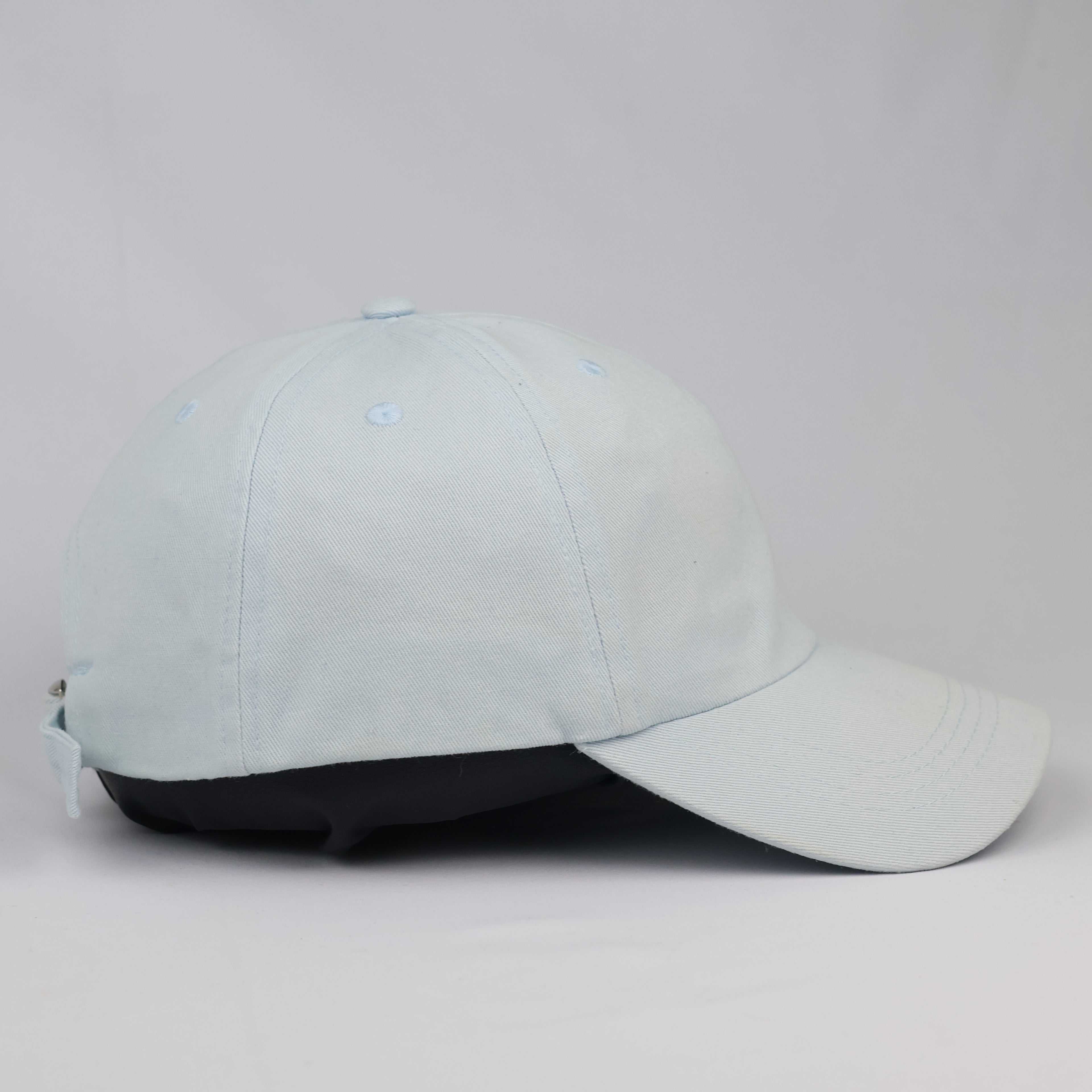 Light Blue Playing Card Graphic Unstructured Baseball Thrifted Cap