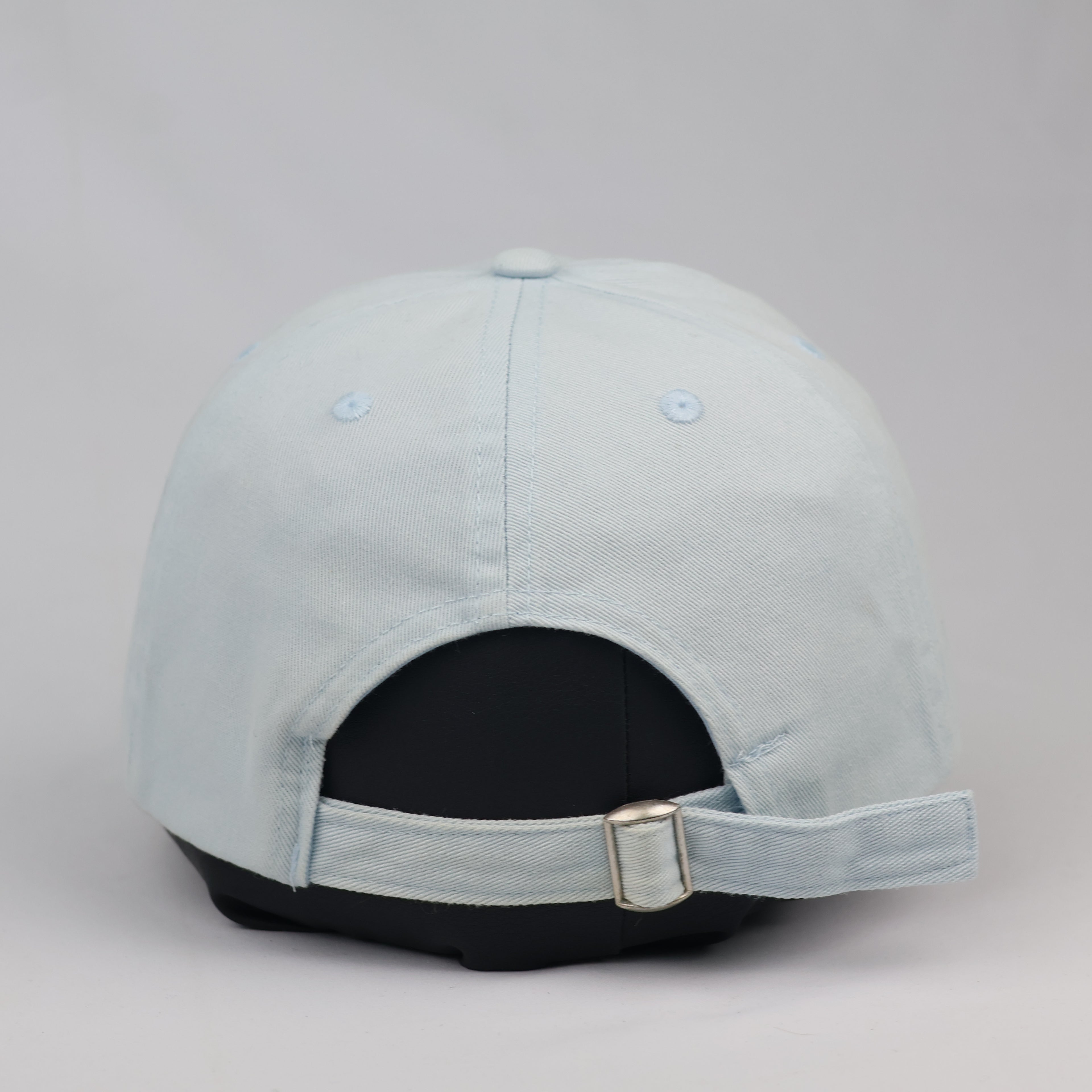 Light Blue Playing Card Graphic Unstructured Baseball Thrifted Cap