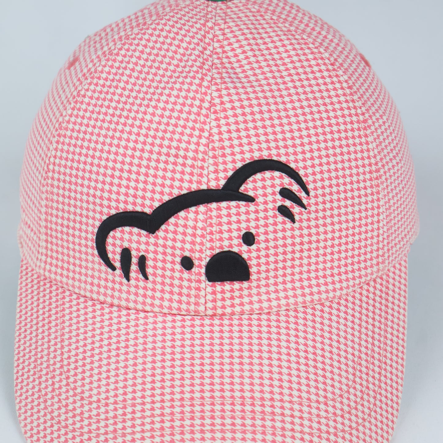Korean Fantom Pink Houndstooth Koala Cap