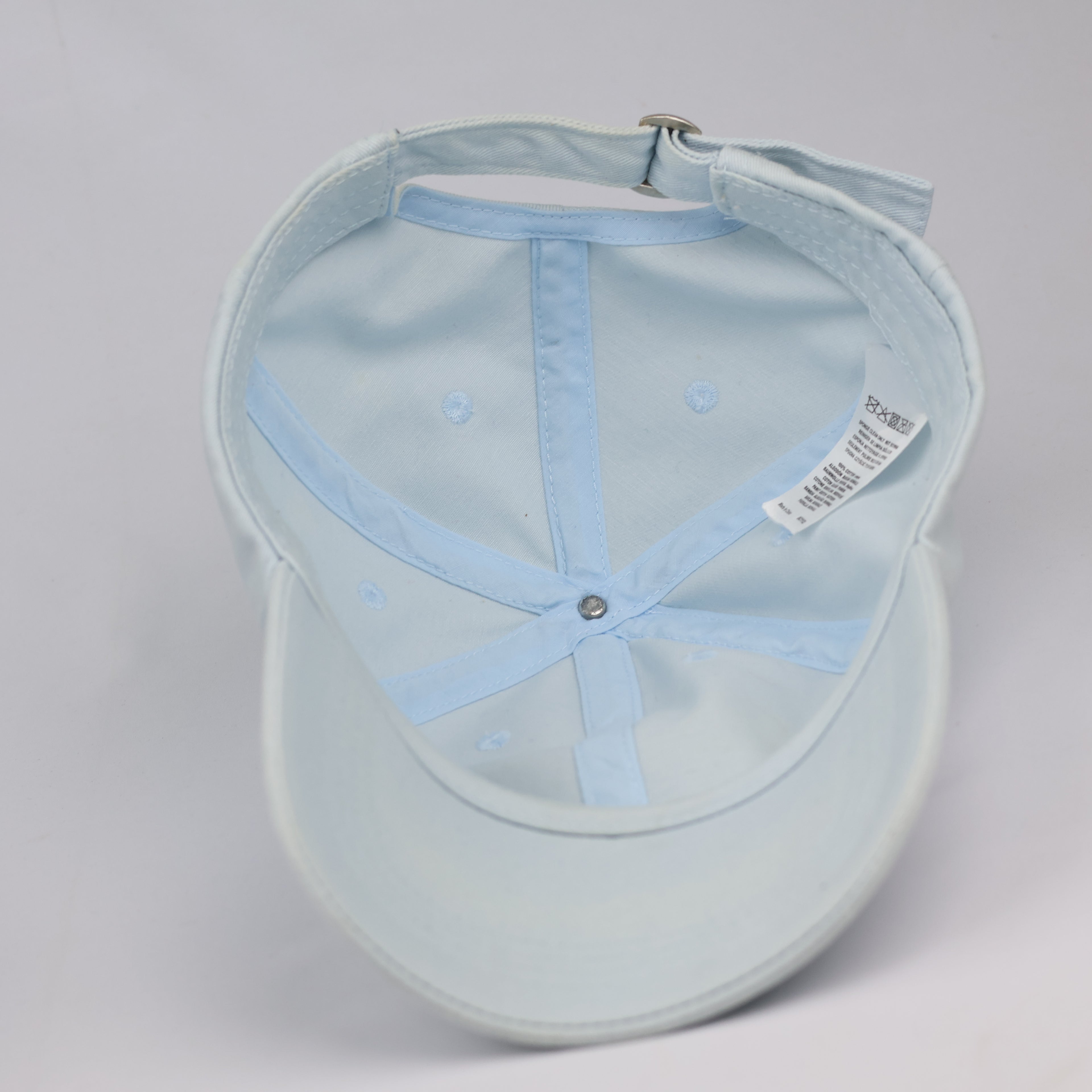 Light Blue Playing Card Graphic Unstructured Baseball Thrifted Cap