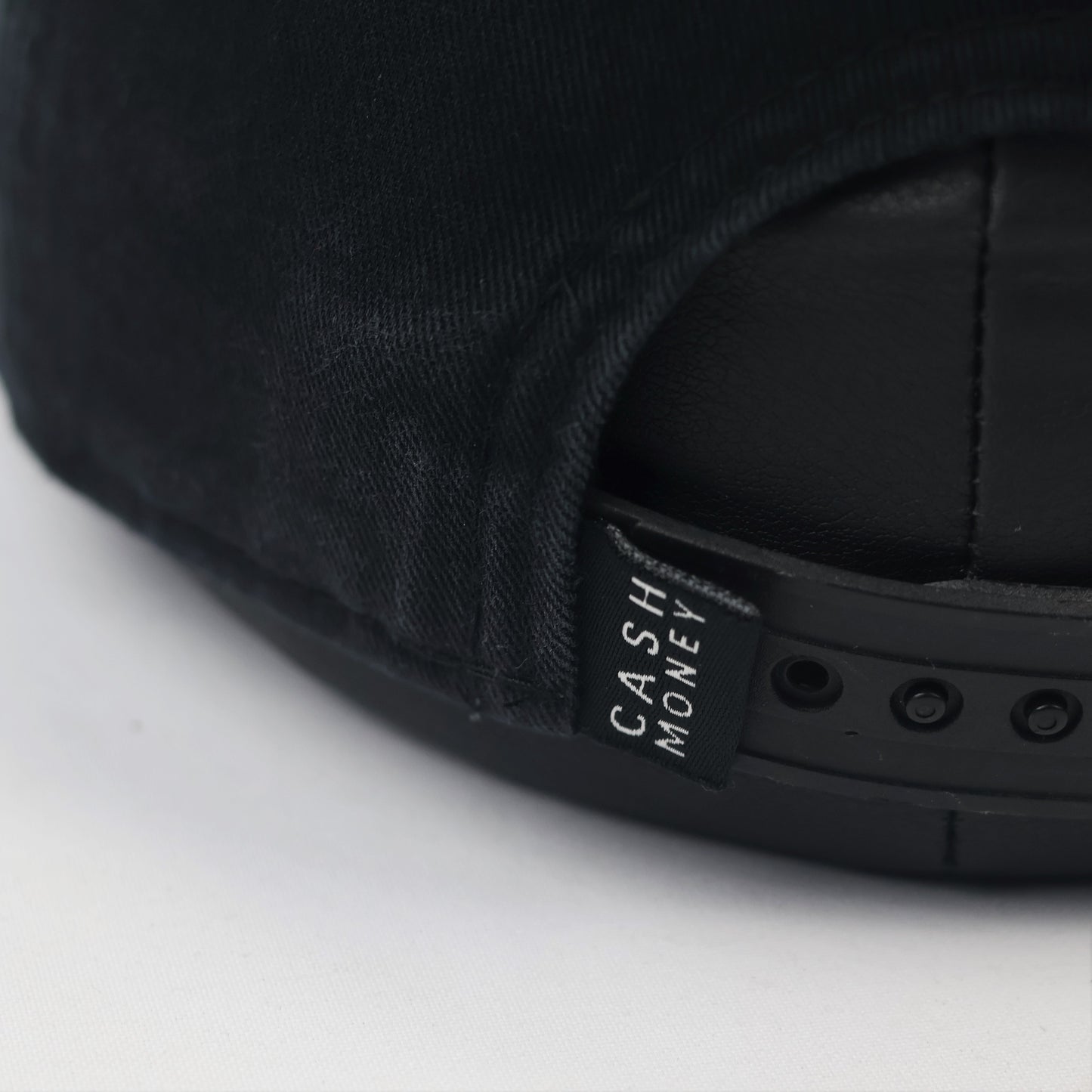 Luxury Quilted Faux Leather Streetwear Thrifted Cap | Black Diamond Series
