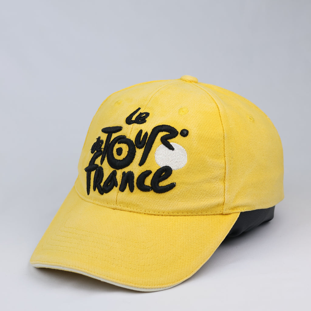 Le Tour de France Graphic Embroidered Yellow Strapback Thrifted Hat