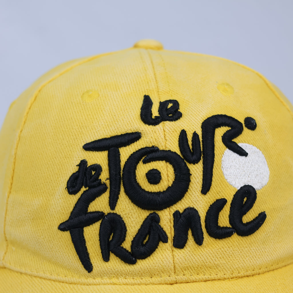 Le Tour de France Graphic Embroidered Yellow Strapback Thrifted Hat