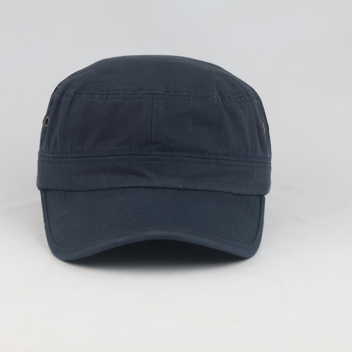 Thrifted Navy Blue Military Patrol Hat with Metal Eyelets | 10221