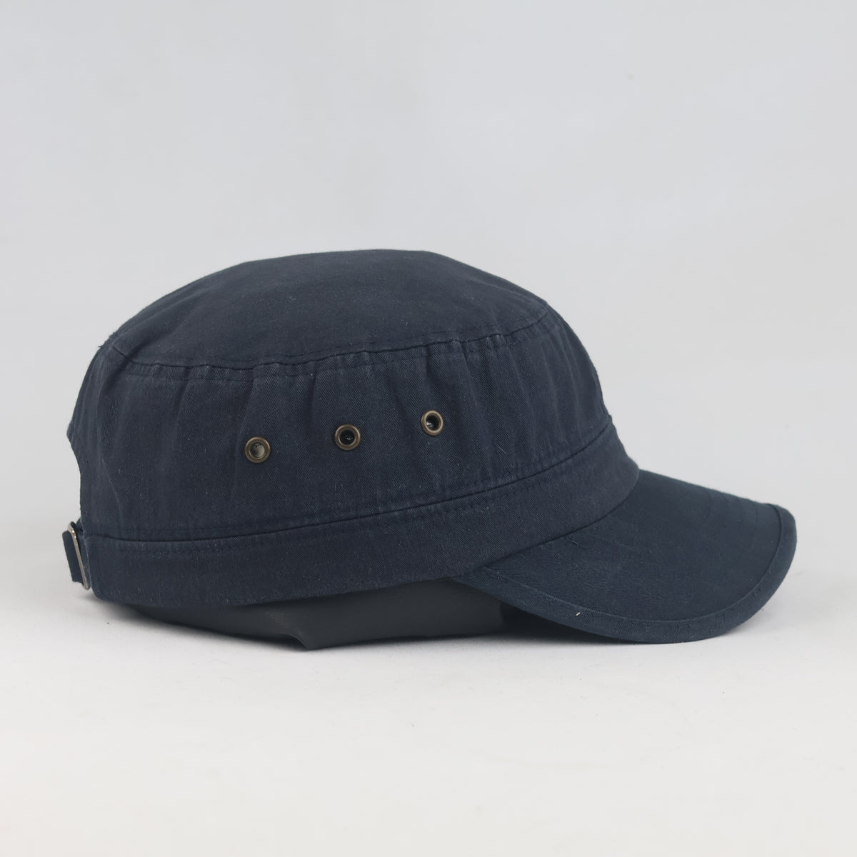 Thrifted Navy Blue Military Patrol Hat with Metal Eyelets | 10221