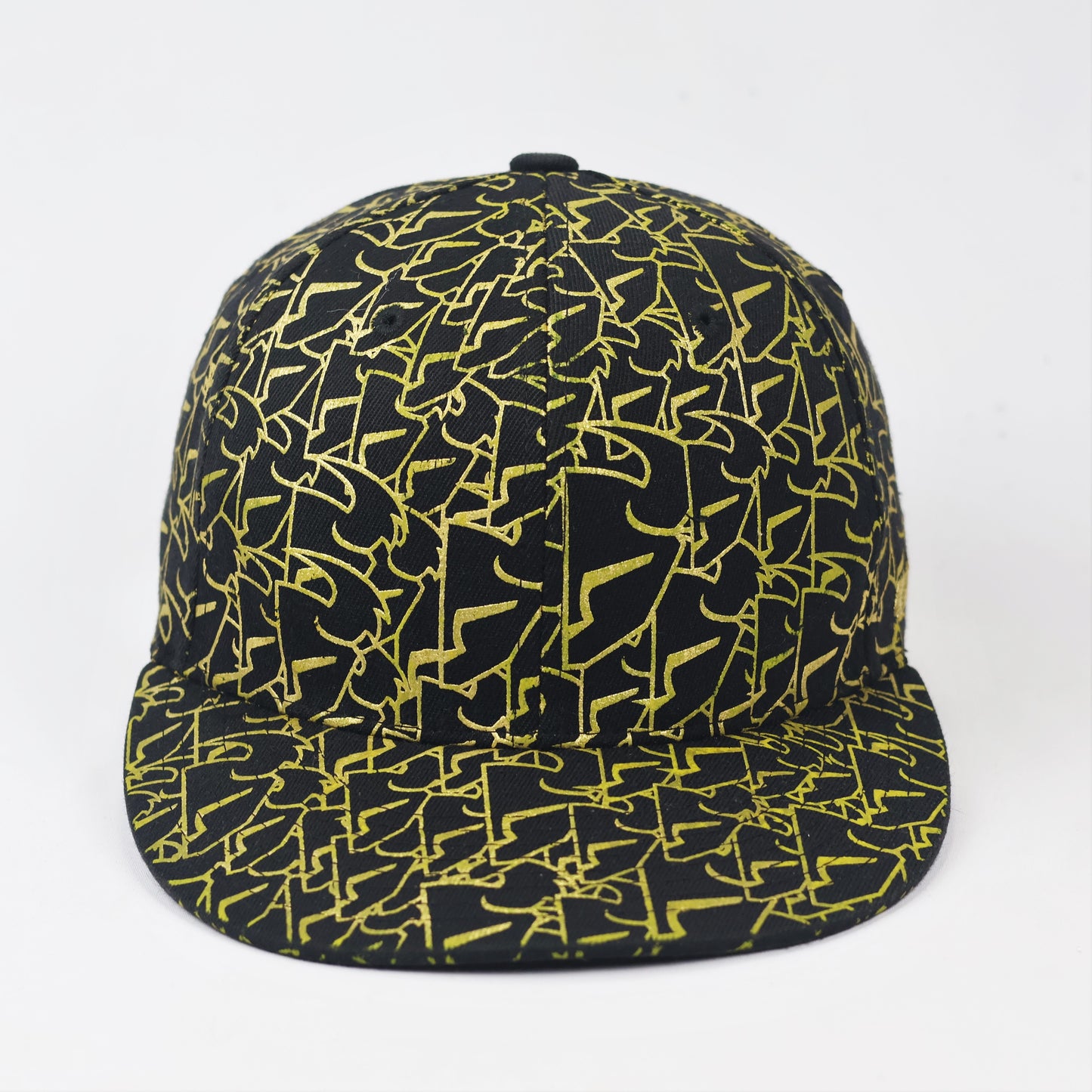 Thor Motocross Flexfit Fitted Thrifted  Hat - Black with Gold Liquid Print Graphic