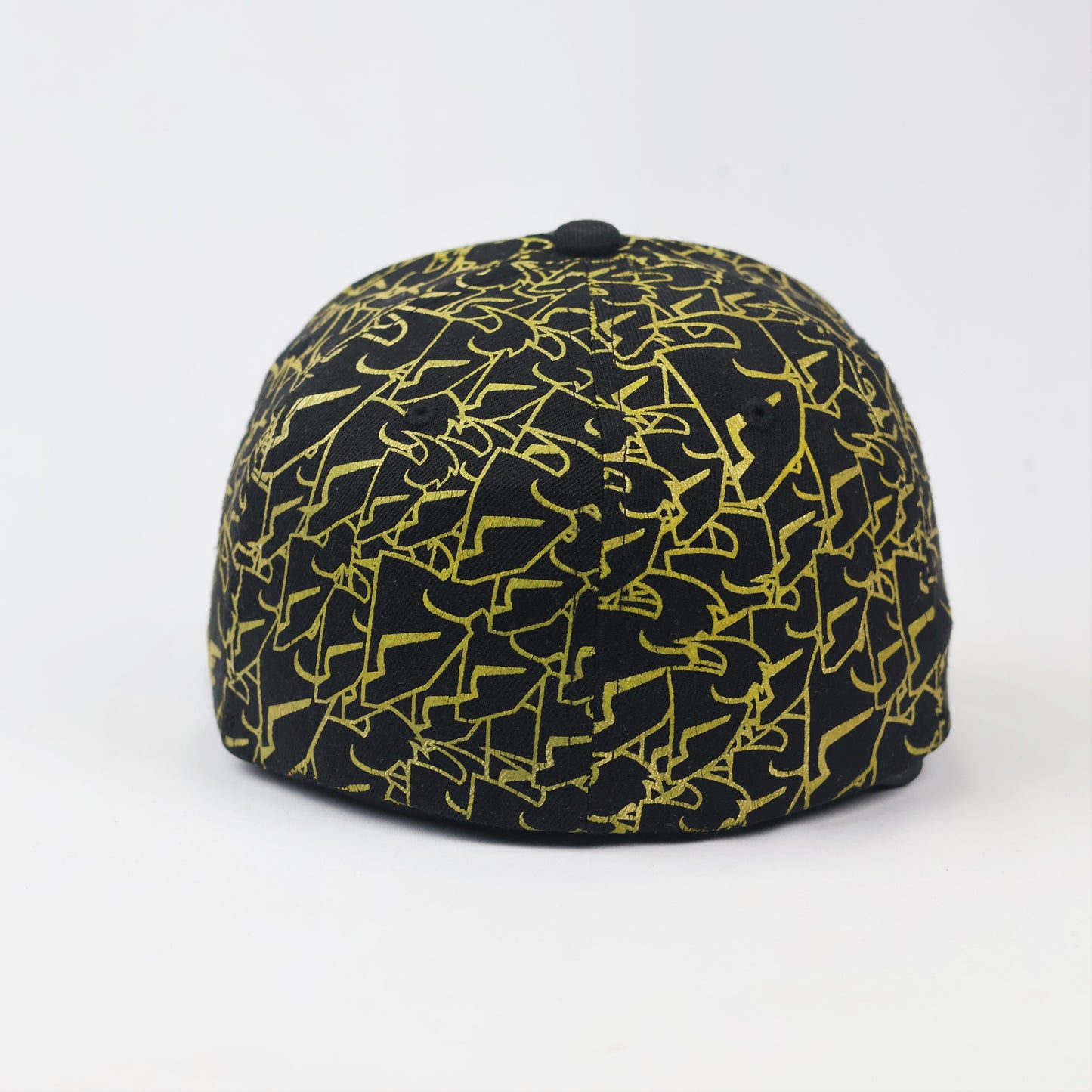 Thor Motocross Flexfit Fitted Thrifted  Hat - Black with Gold Liquid Print Graphic