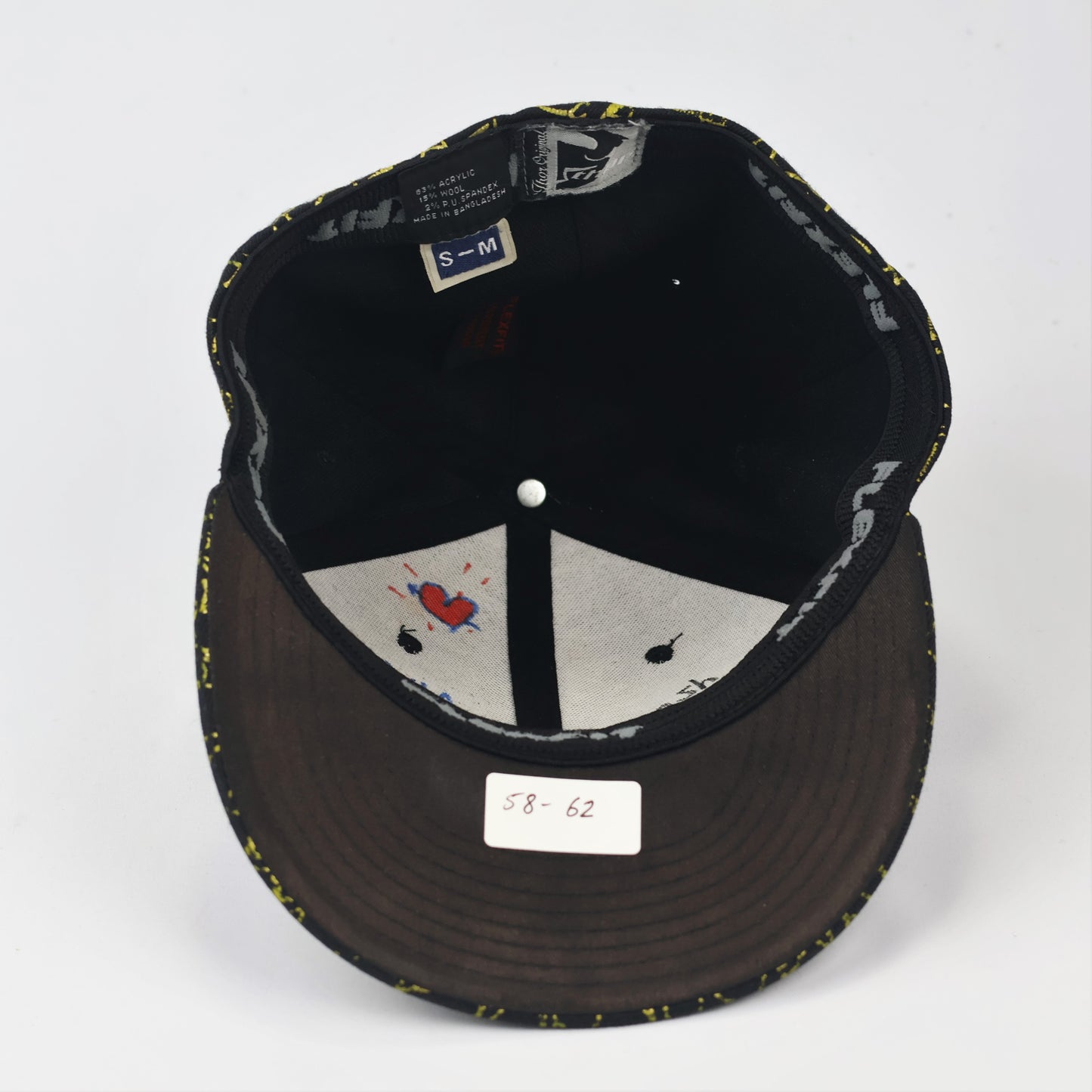 Thor Motocross Flexfit Fitted Thrifted  Hat - Black with Gold Liquid Print Graphic