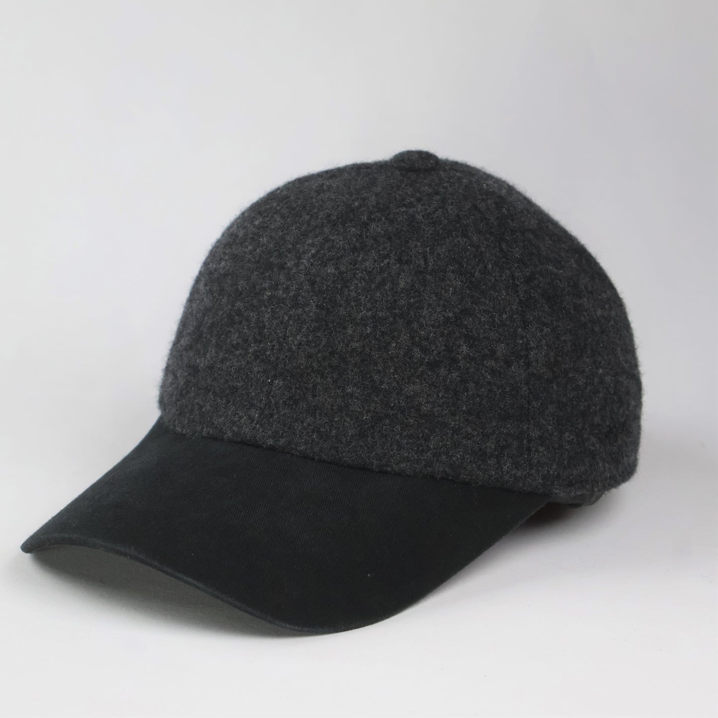 Segue Wool Blend Minimalist Cap - Charcoal/Black