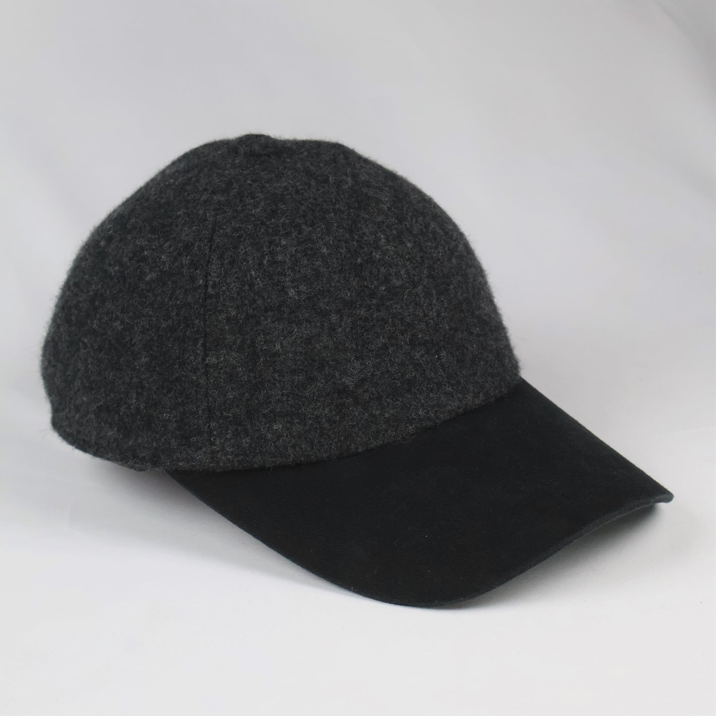 Segue Wool Blend Minimalist Cap - Charcoal/Black