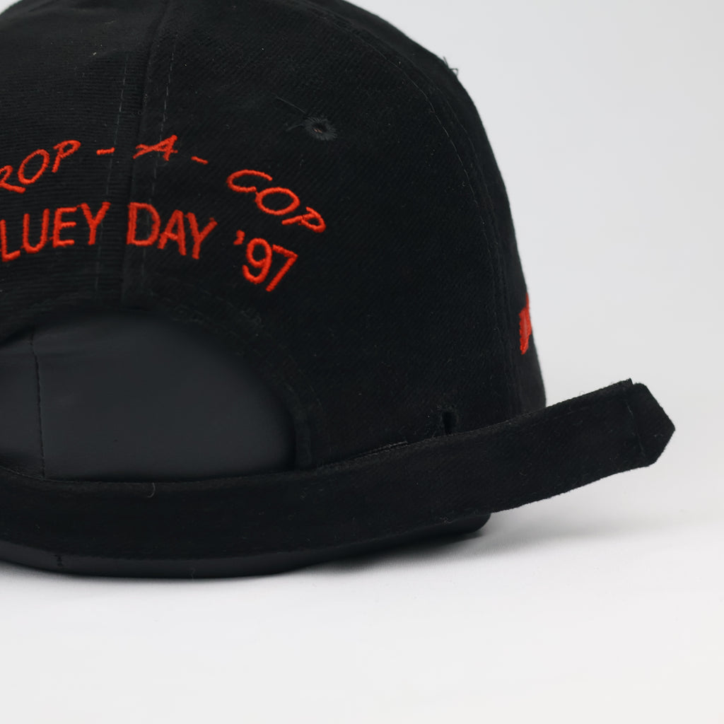 Vintage 1997 Kmart Crop-A-Cop Bluey Day Black Baseball Hat