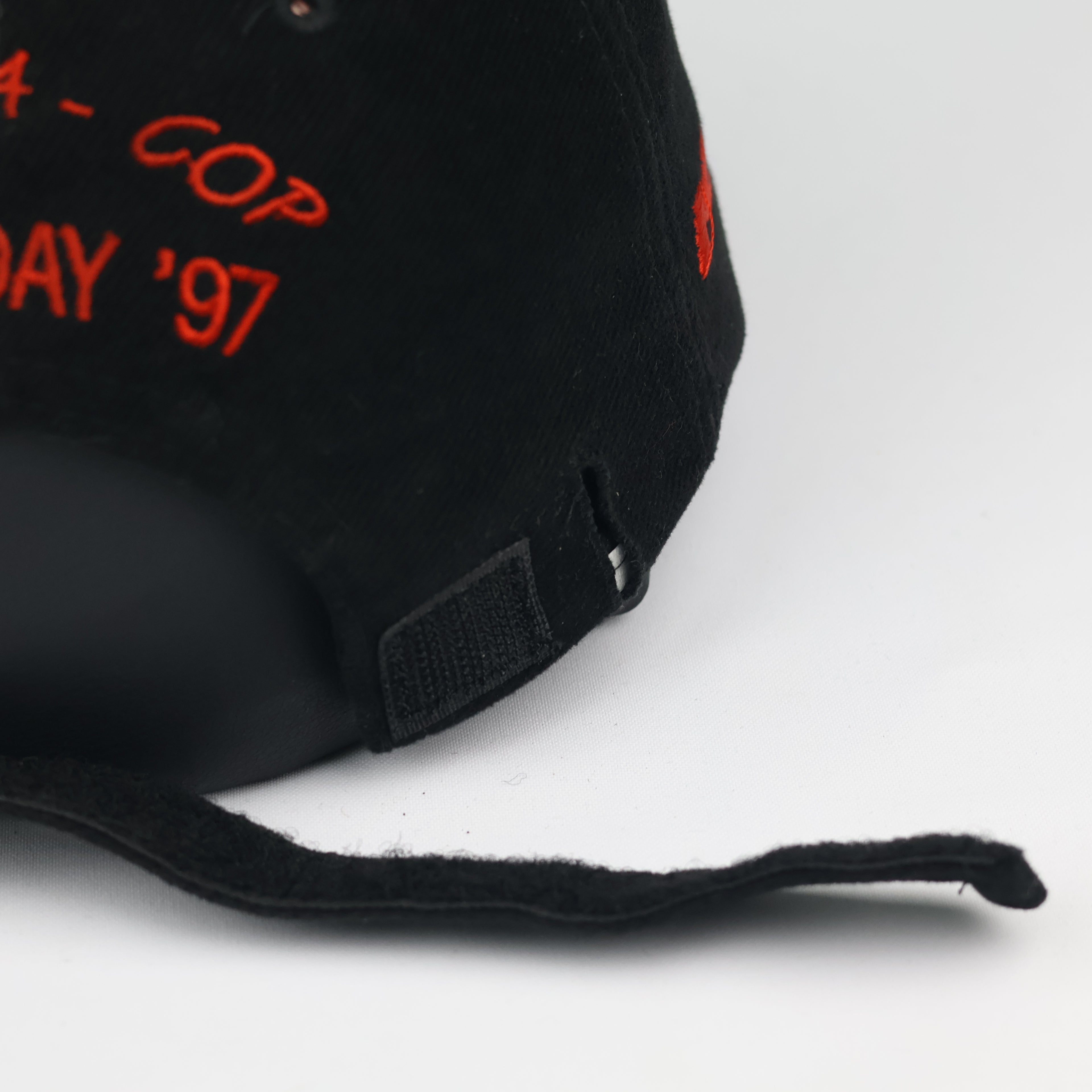 Vintage 1997 Kmart Crop-A-Cop Bluey Day Black Baseball Hat