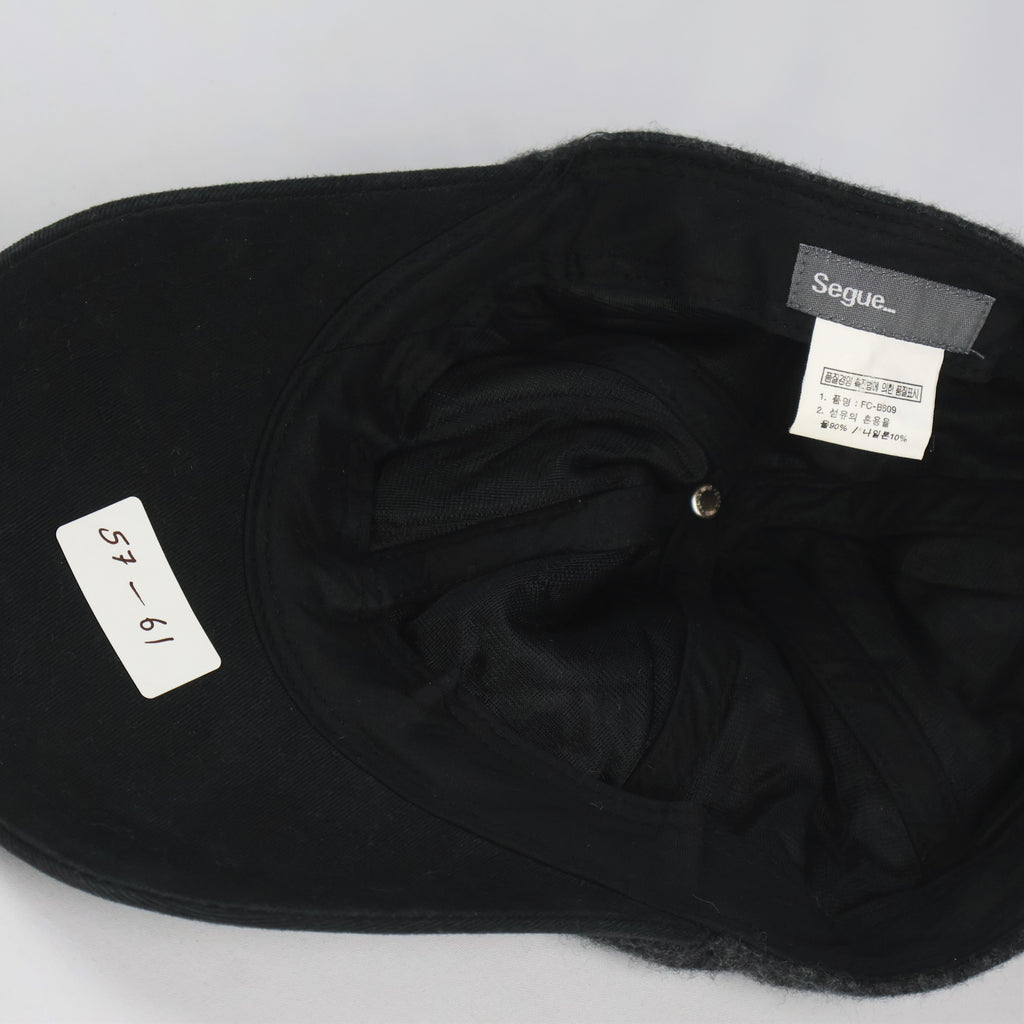 Segue Wool Blend Minimalist Cap - Charcoal/Black