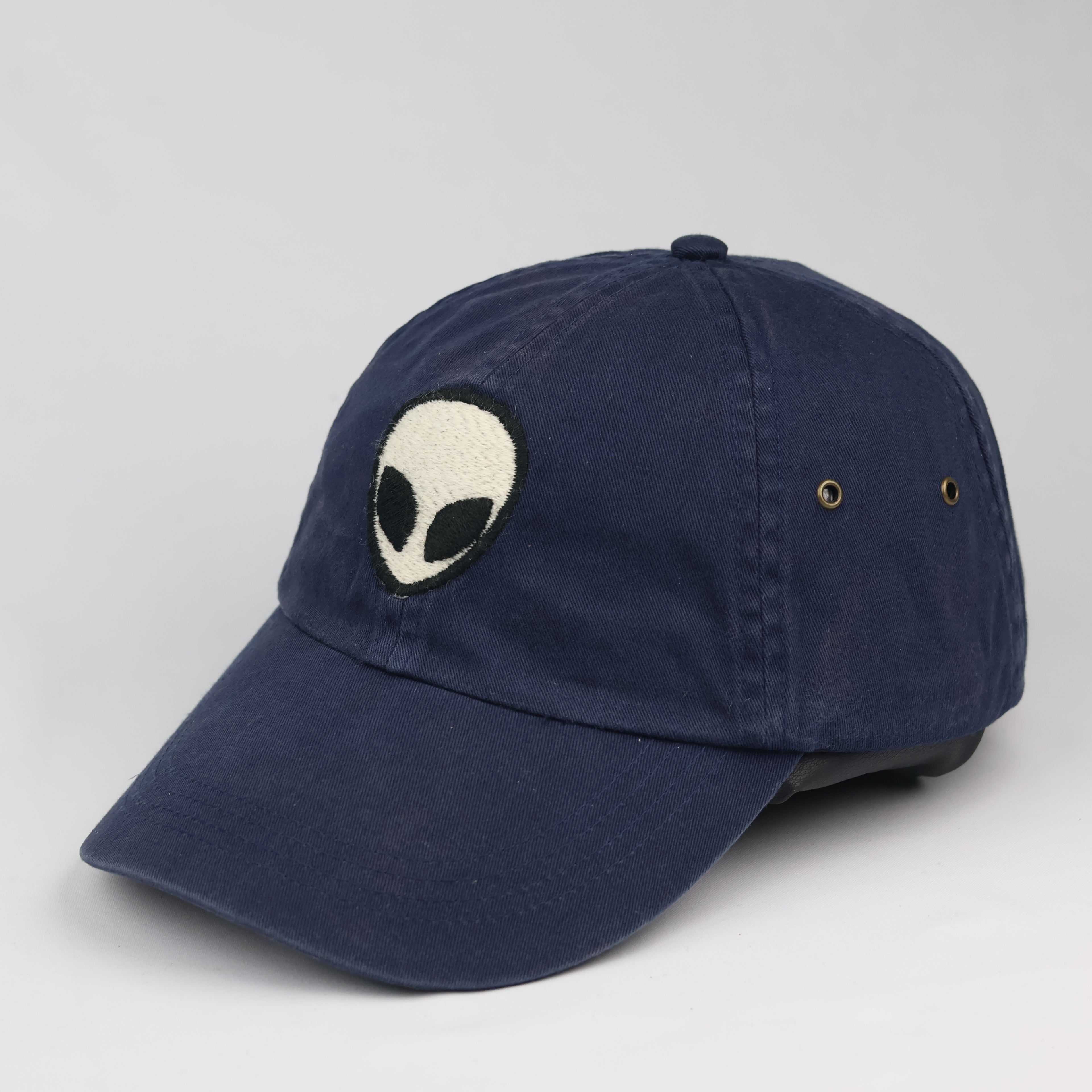 Brandy Melville Navy Blue Alien Embroidered Dad Thrifted Hat