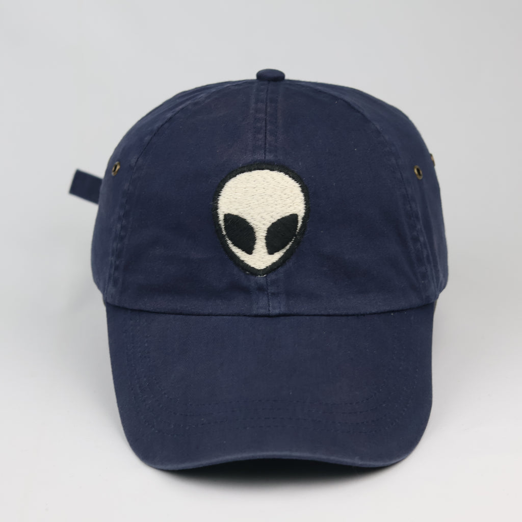 Brandy Melville Navy Blue Alien Embroidered Dad Thrifted Hat