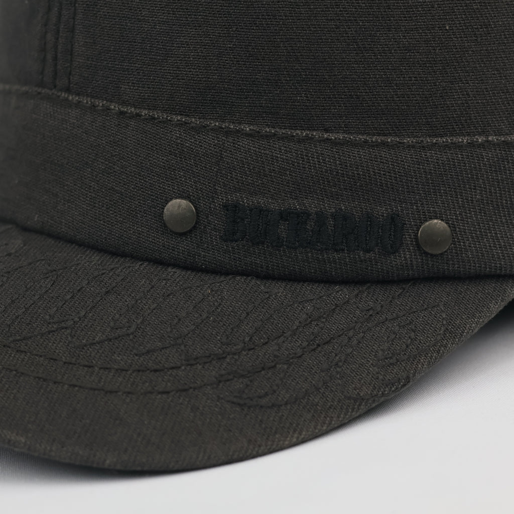 Vintage Buckaroo Distressed Charcoal Grey Cadet Thrifted Hat