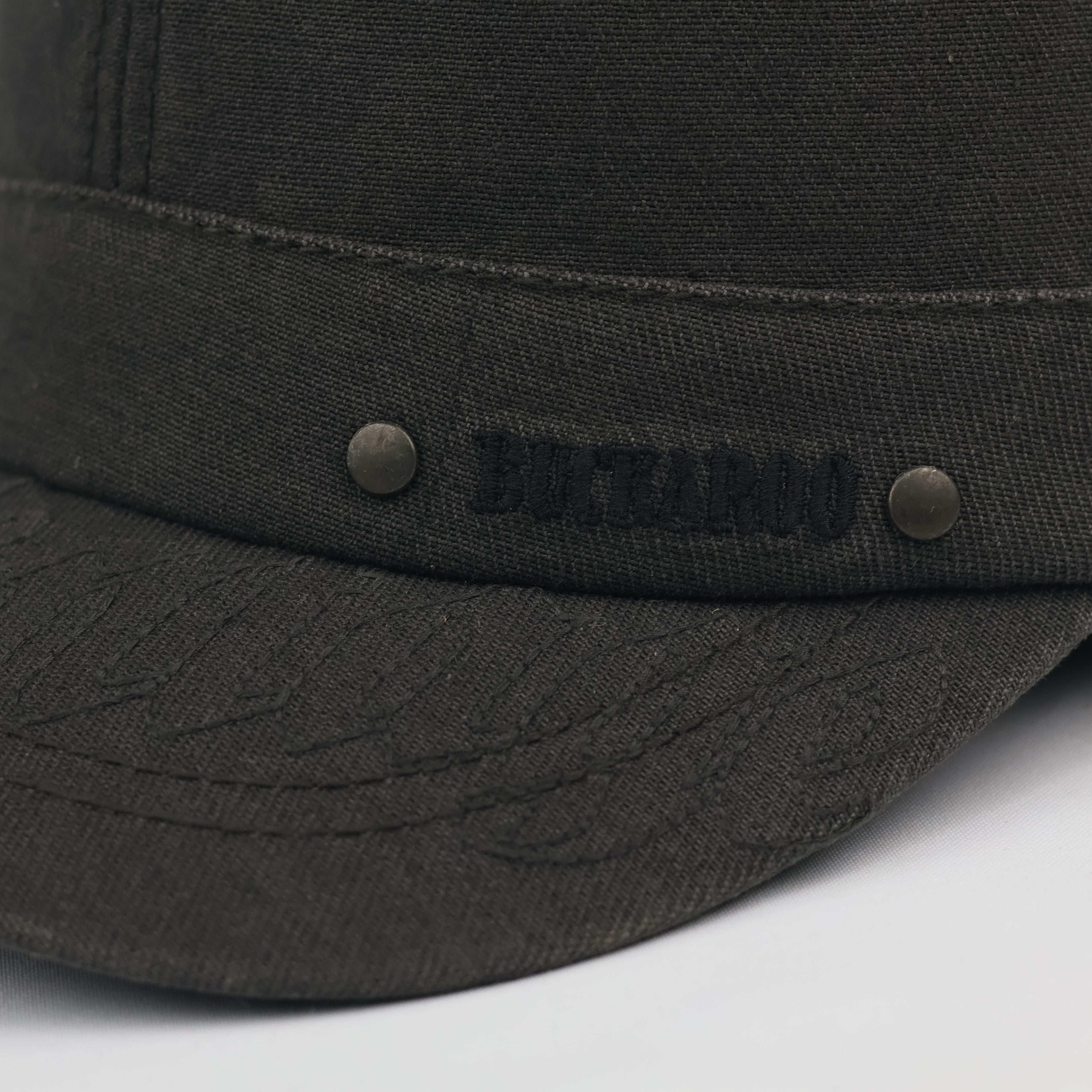 Vintage Buckaroo Distressed Charcoal Grey Cadet Thrifted Hat