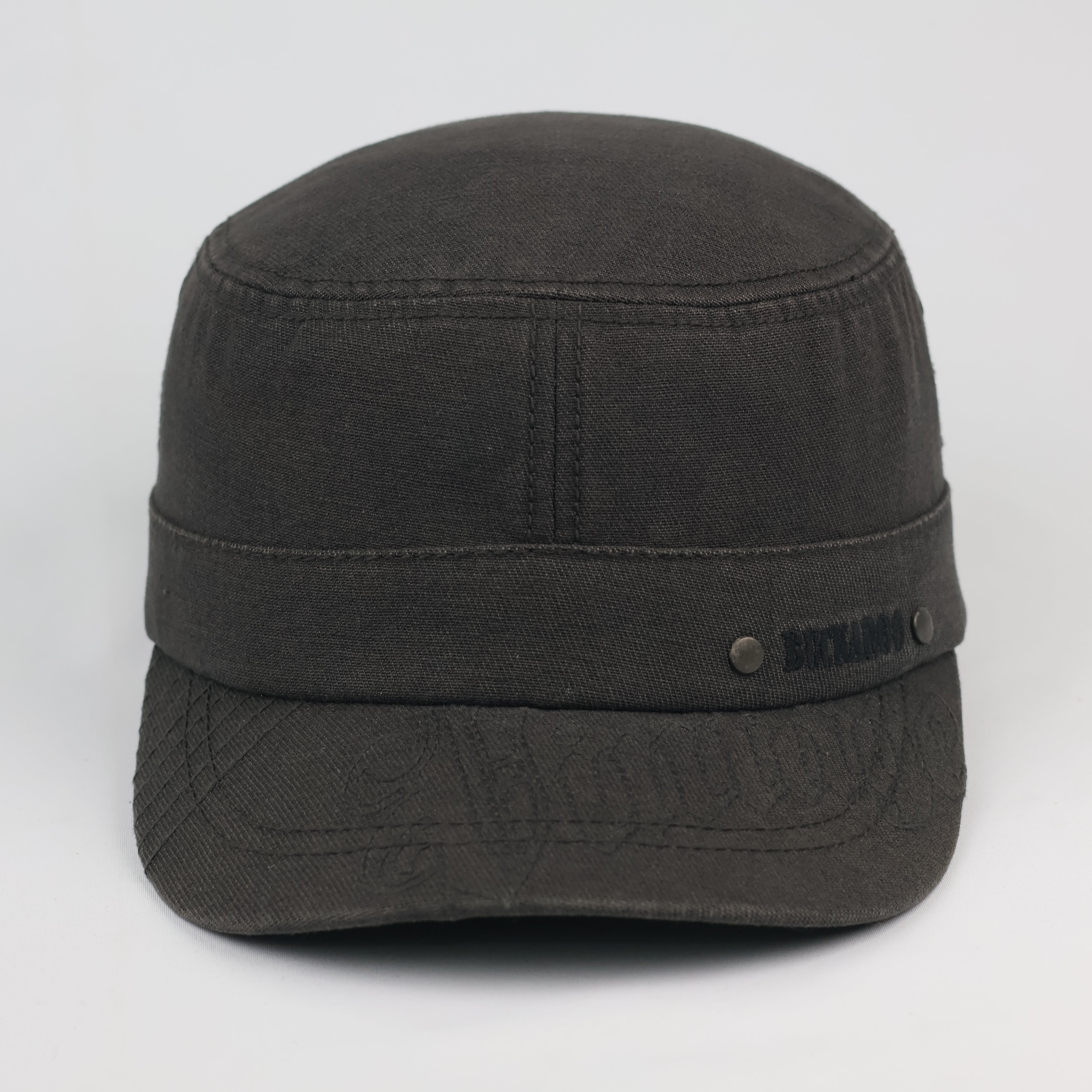 Vintage Buckaroo Distressed Charcoal Grey Cadet Thrifted Hat