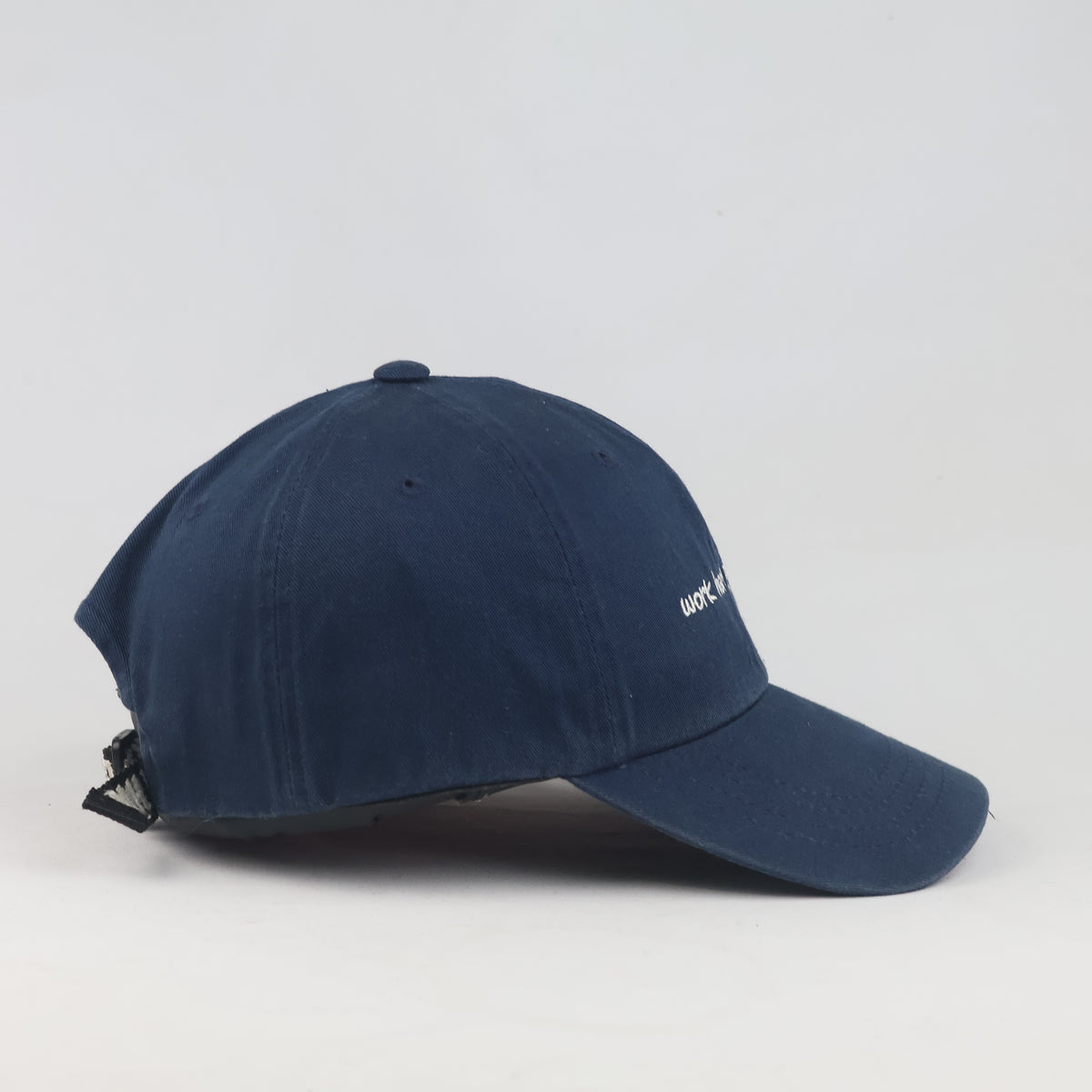 Thrifted Navy Blue Graphic Webbing Strapback Cap (57-59 cm) | 10225