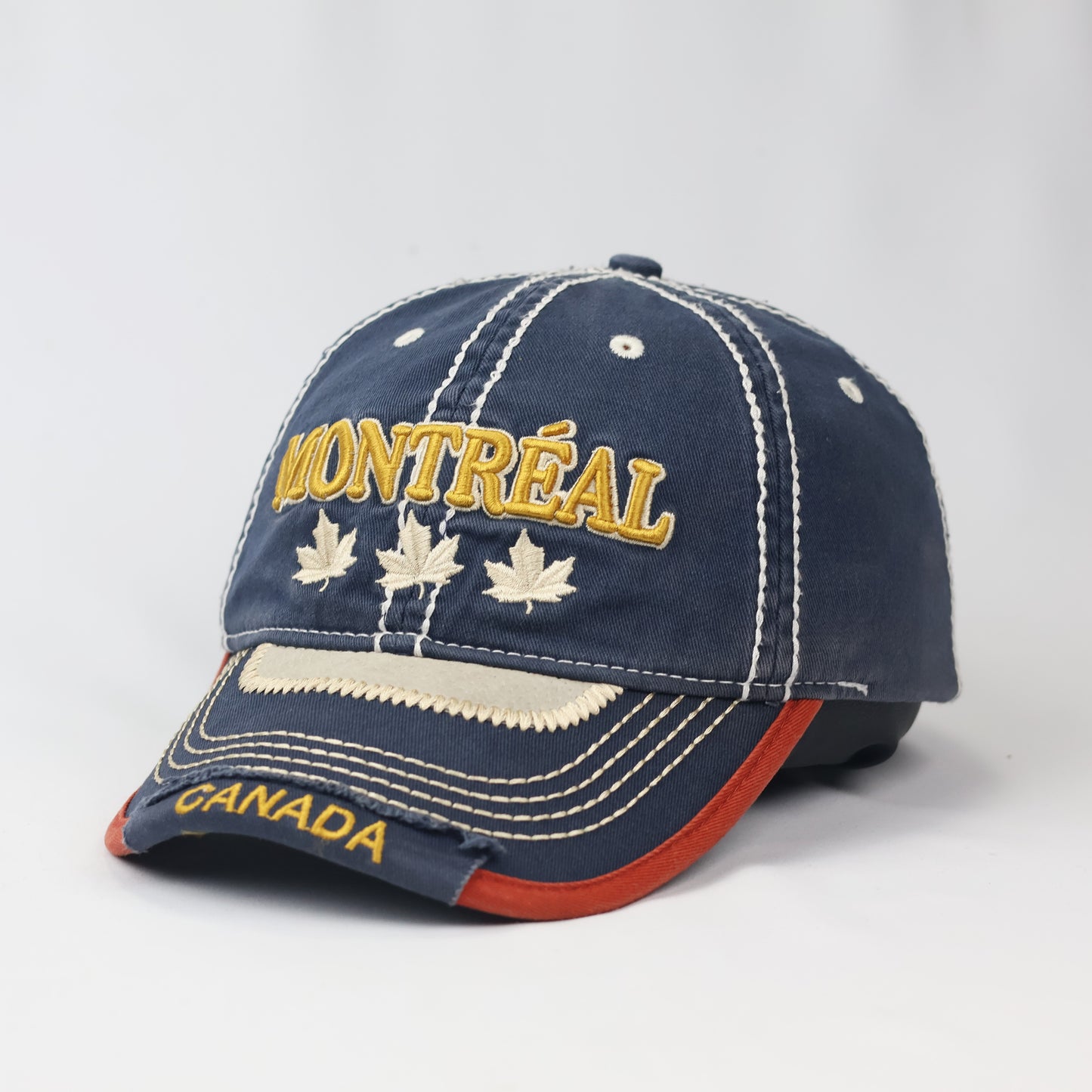 Vintage Montreal Canada Souvenir Thrifted Cap – Navy Blue Streetwear