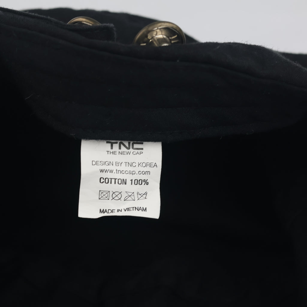 Thrifted Grunge Distressed Black Army Cap (58-60 cm) | 10275