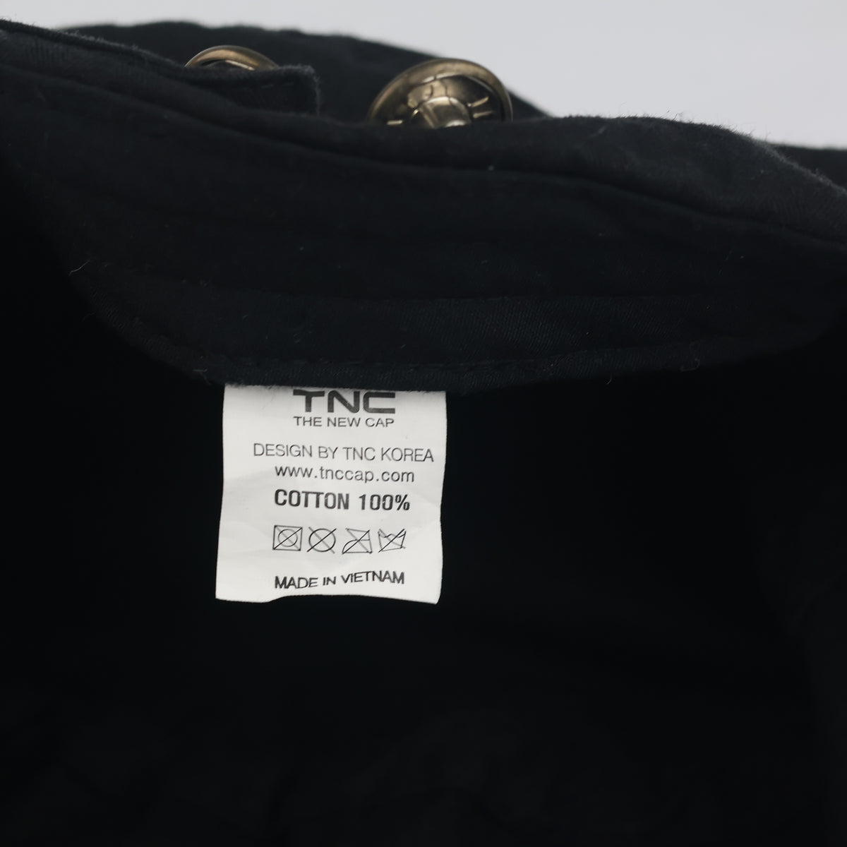 Thrifted Grunge Distressed Black Army Cap (58-60 cm) | 10275