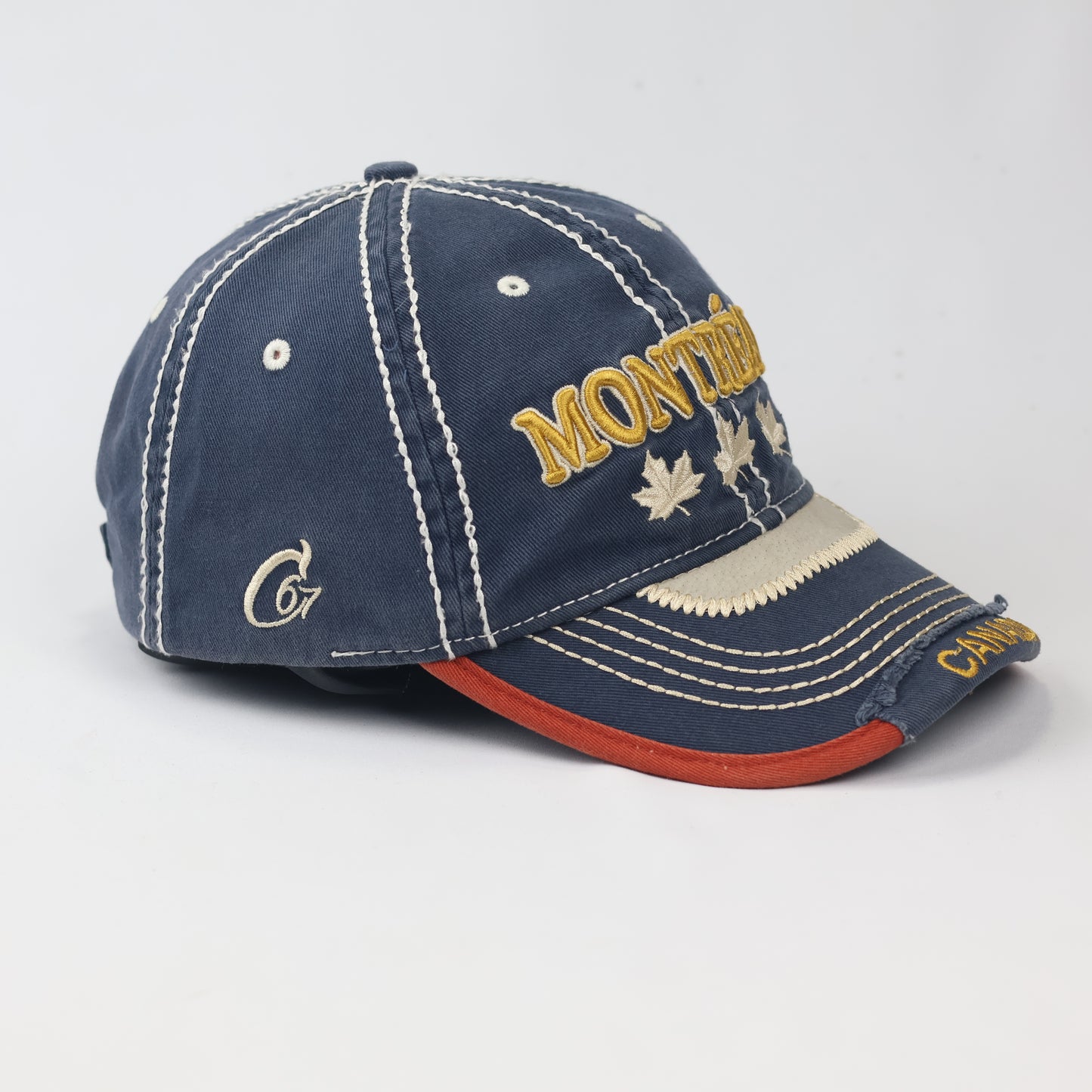 Vintage Montreal Canada Souvenir Thrifted Cap – Navy Blue Streetwear