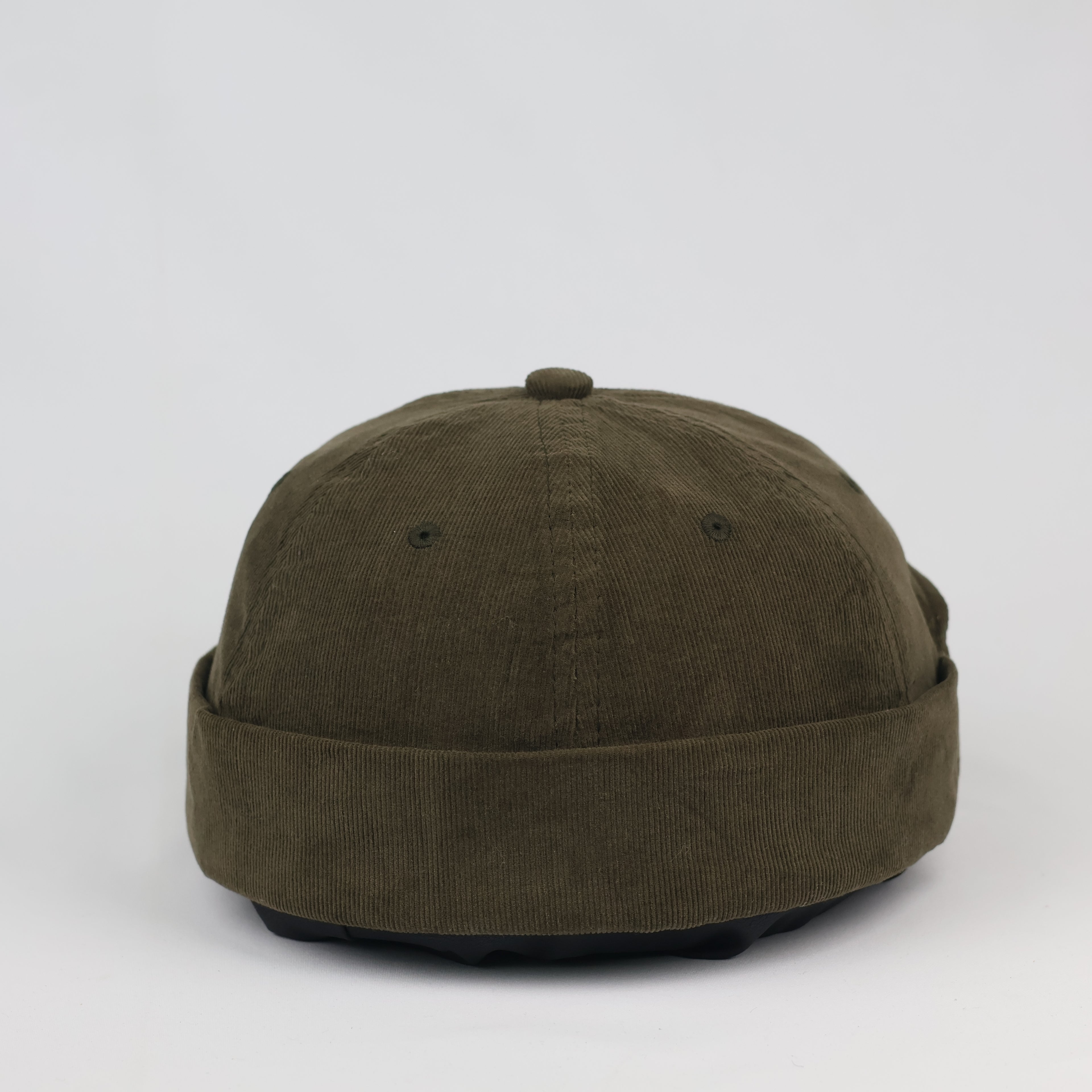B.Reclusive Khaki Olive Corduroy Brimless Miki Hat