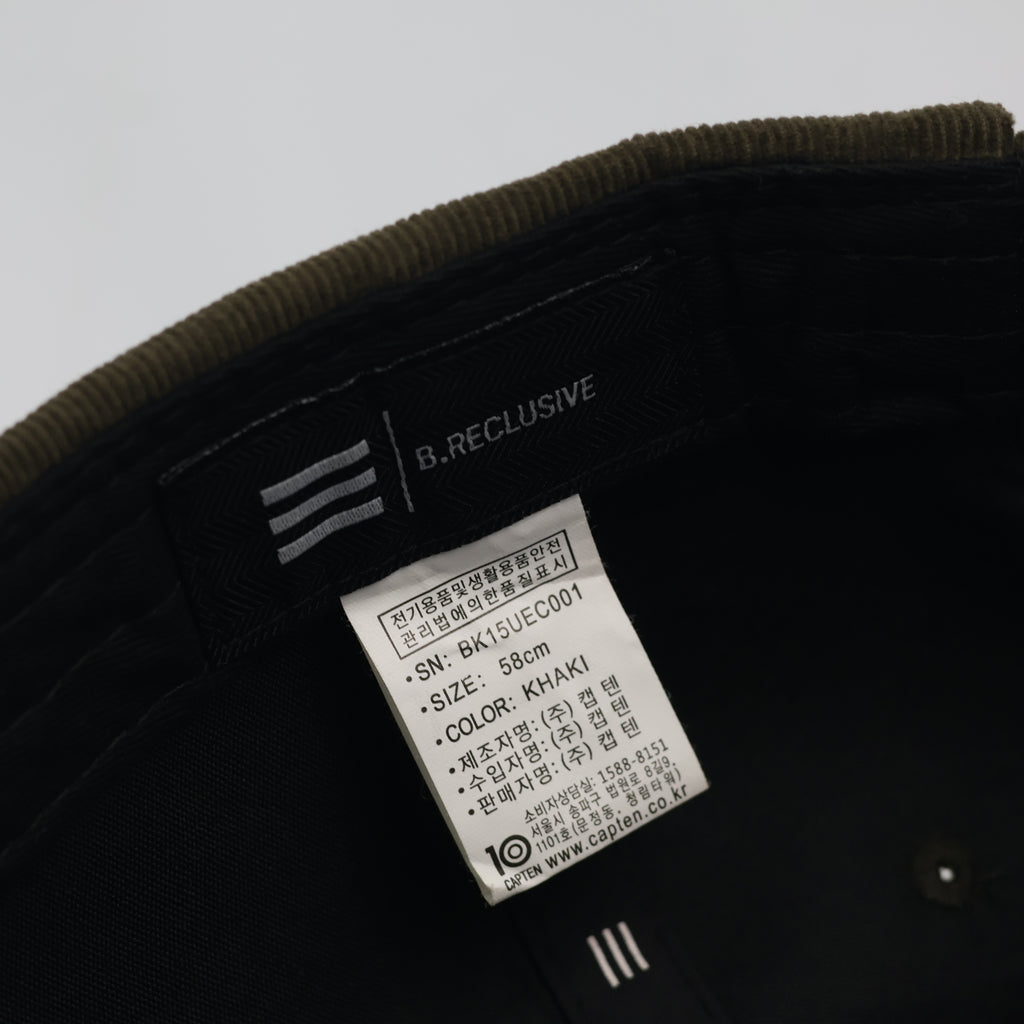 B.Reclusive Khaki Olive Corduroy Brimless Miki Hat
