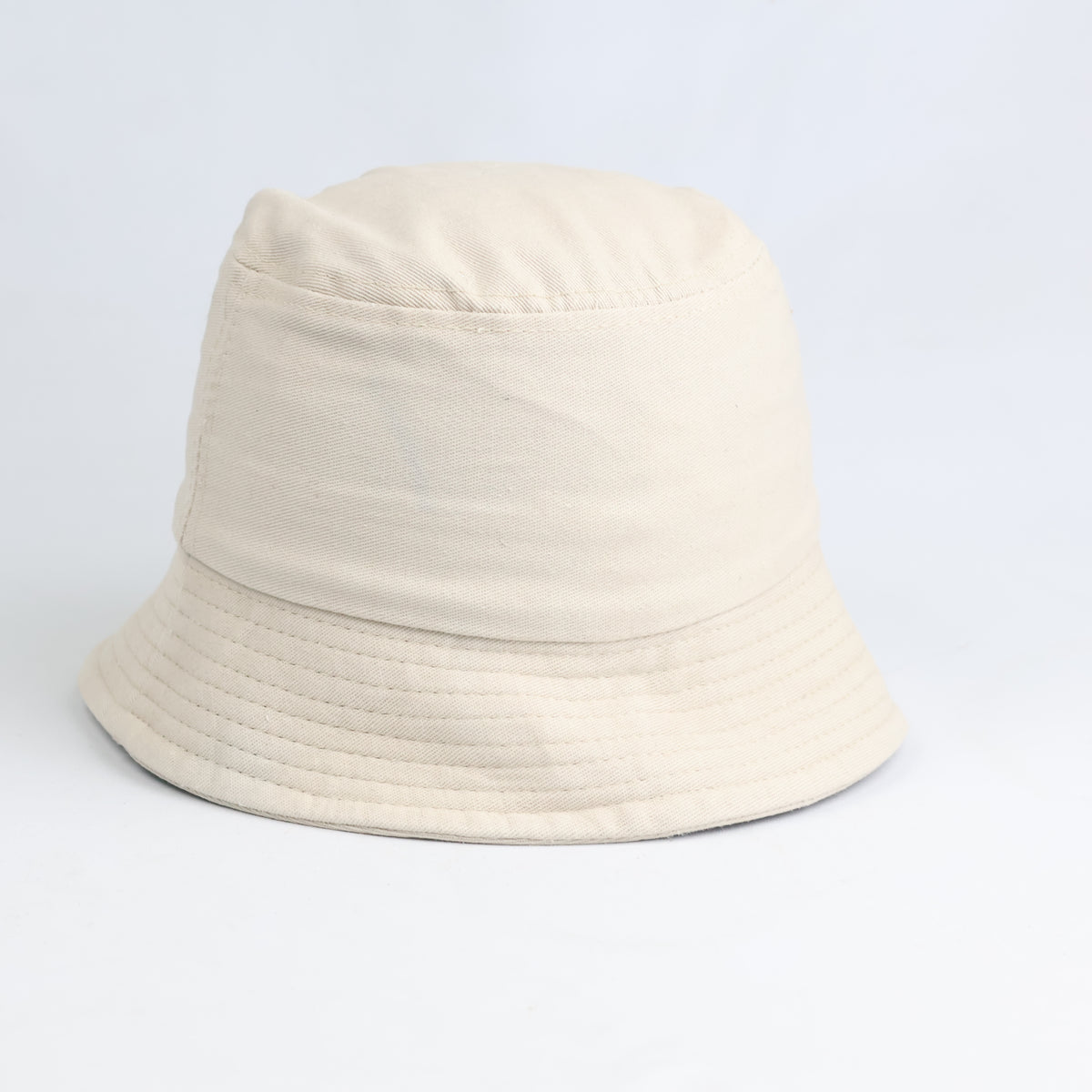 Thrifted Beige Twill Bucket Hat | Everyday Outdoor Sun Hat (Size 58)