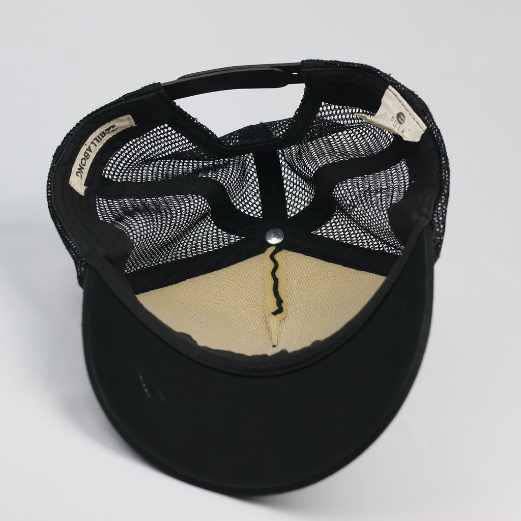 Billabong 1973 Graphic Mesh Back Trucker Hat in Black