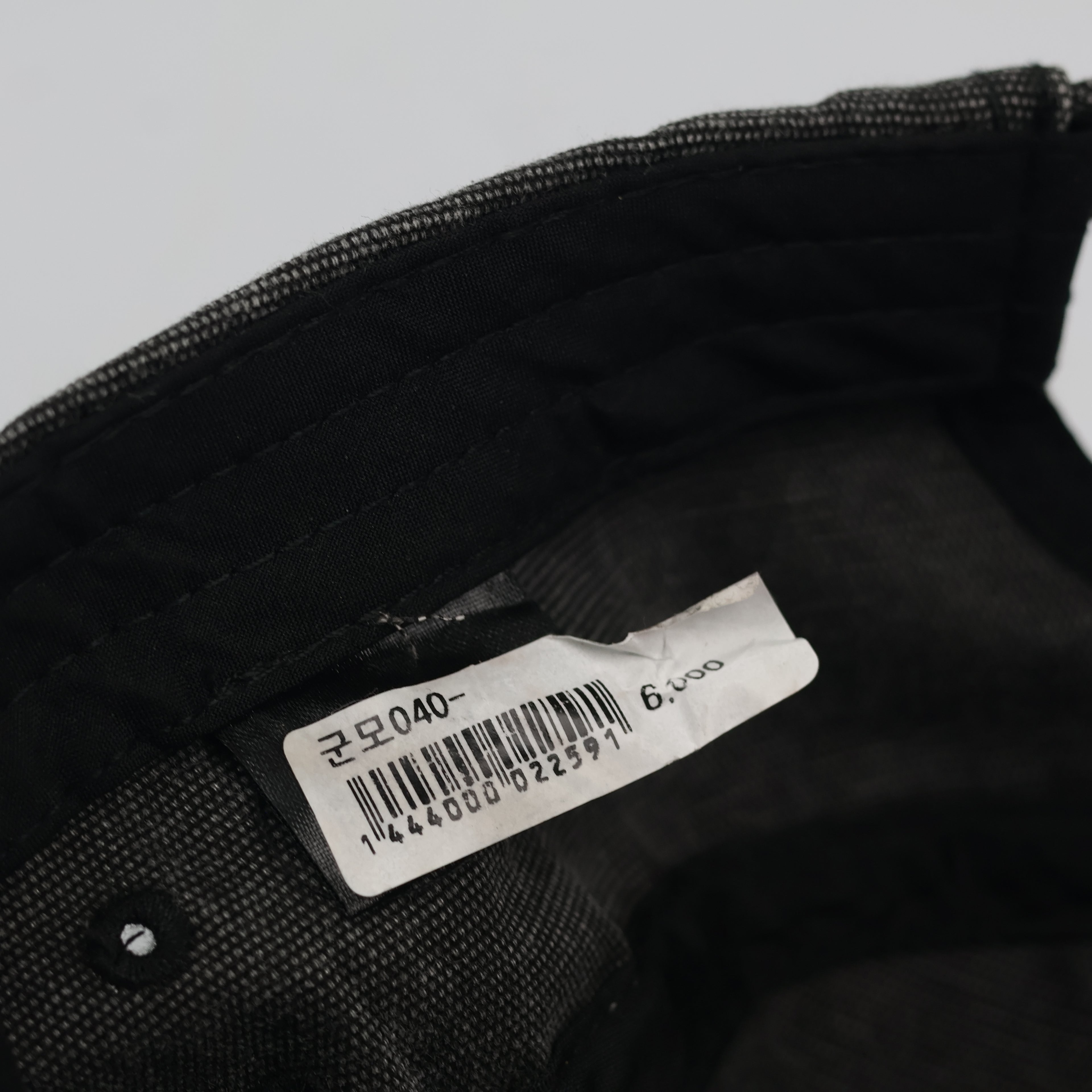 Distressed Charcoal Grey Flat Top Army Style Thrifted Cap
