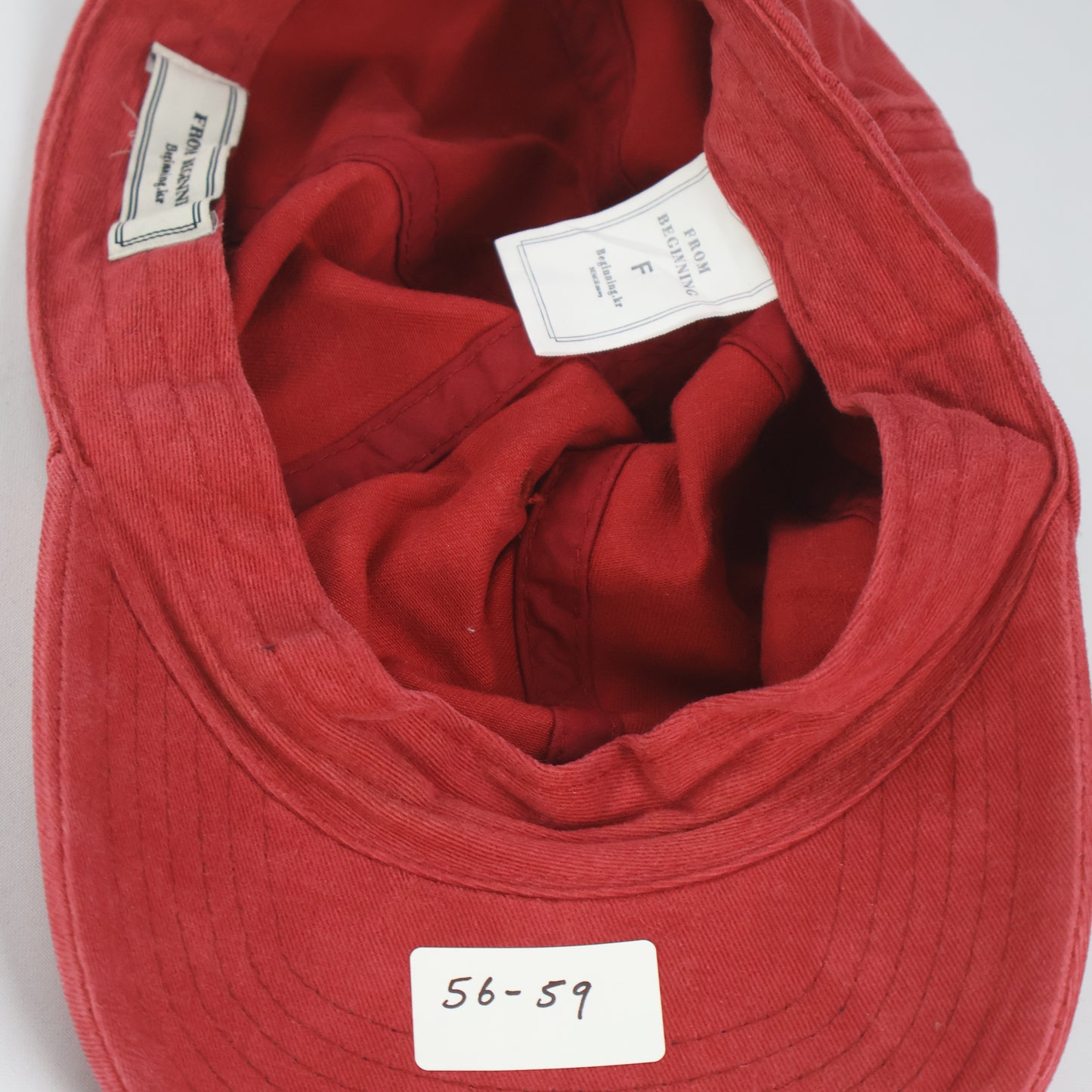 Minimalist Faded Red Dad Cap - "FROM BEGINNING"