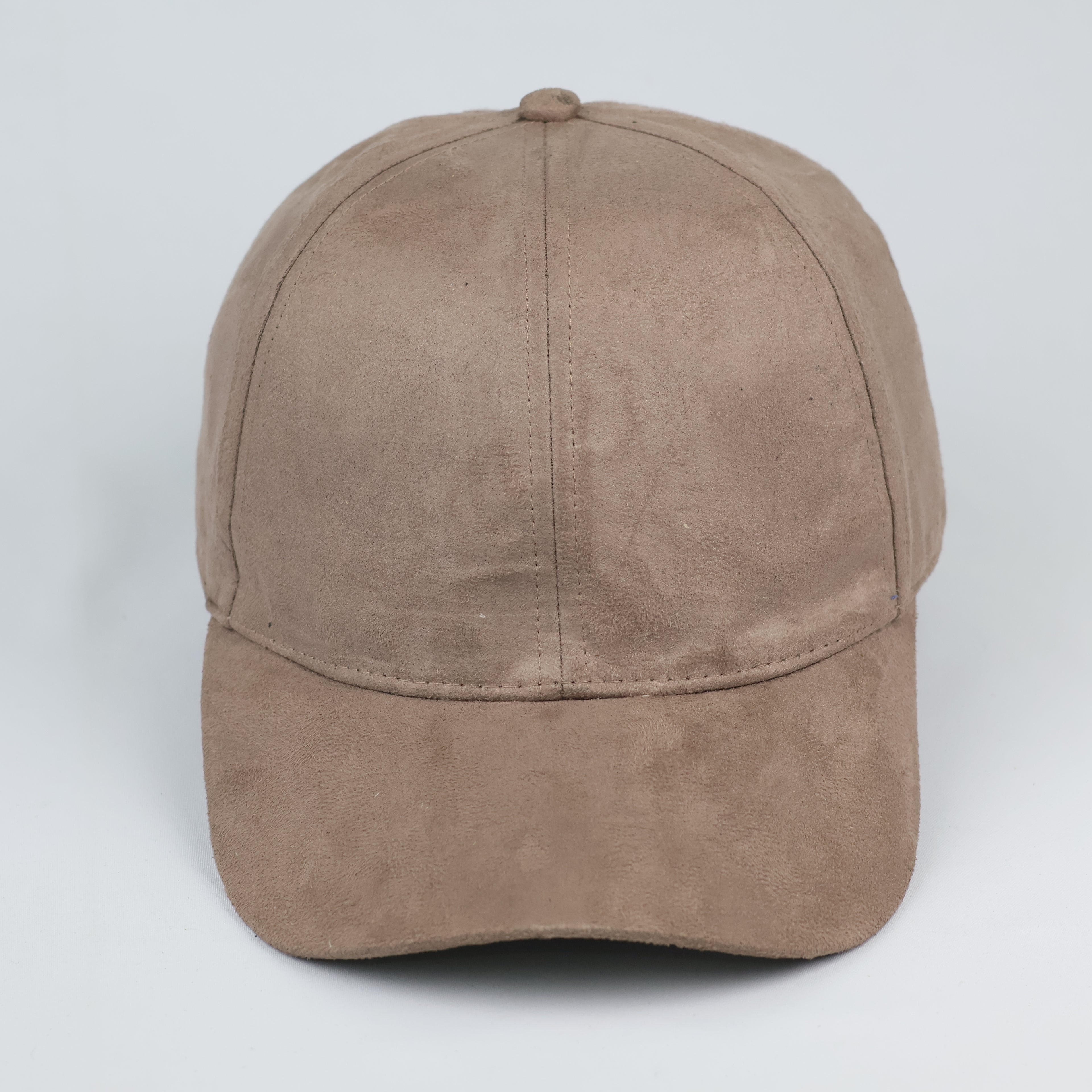 H&M Neutral Earth Tone Faux Suede Fitted Thrifted Hat