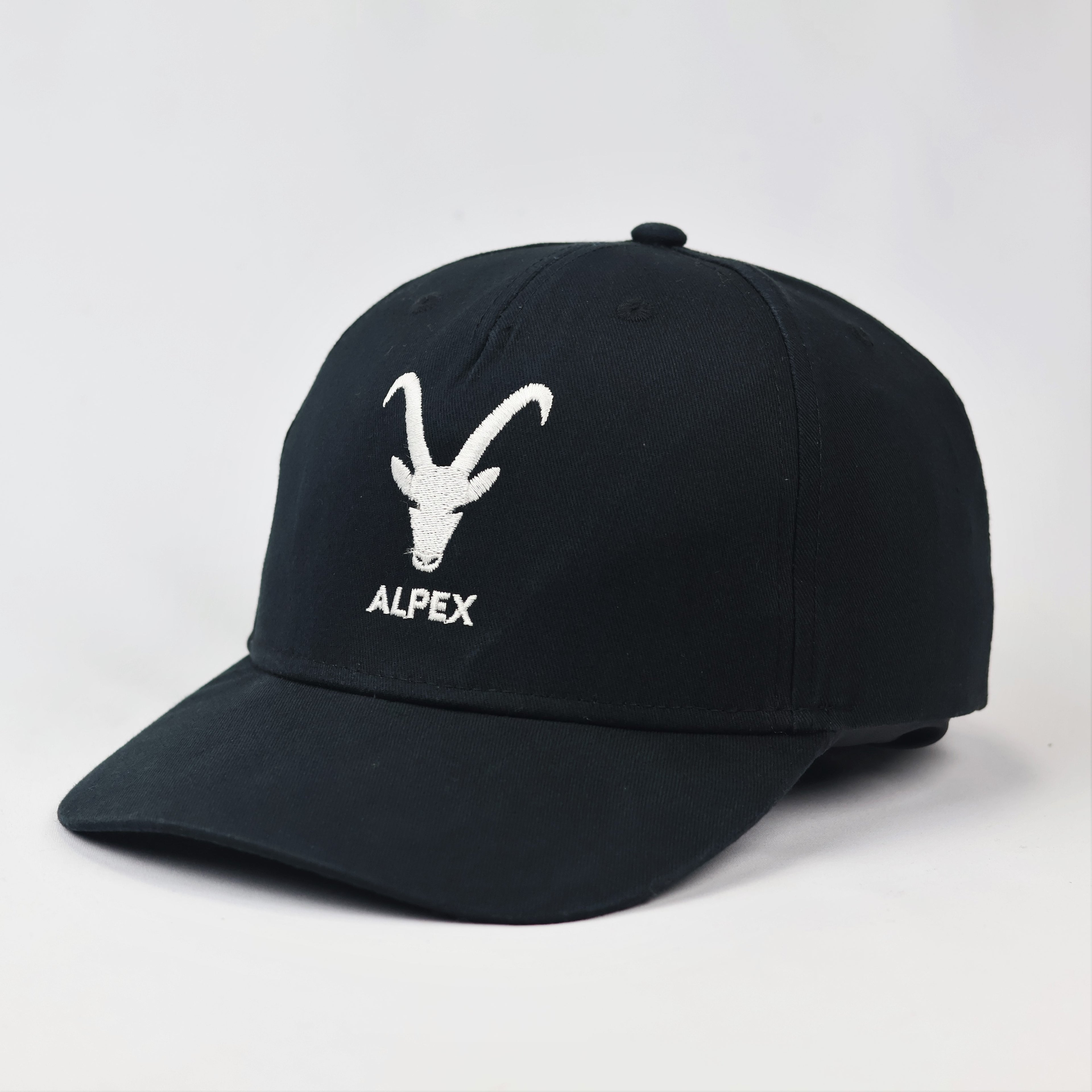 Black Alpex Embroidered Thrifted Snapback – Premium Cotton Casual Cap