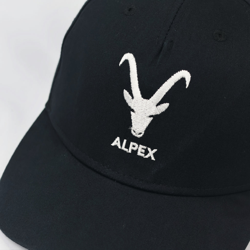 Black Alpex Embroidered Thrifted Snapback – Premium Cotton Casual Cap