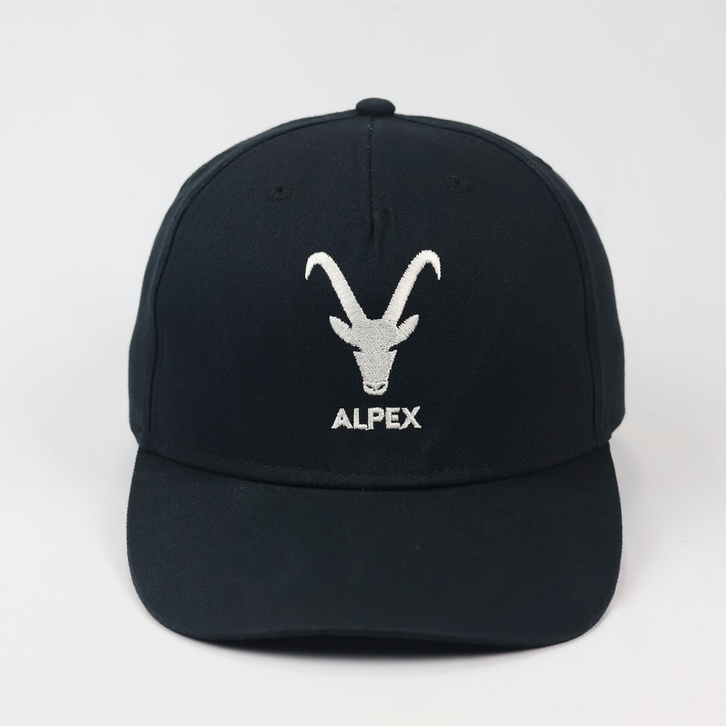 Black Alpex Embroidered Thrifted Snapback – Premium Cotton Casual Cap
