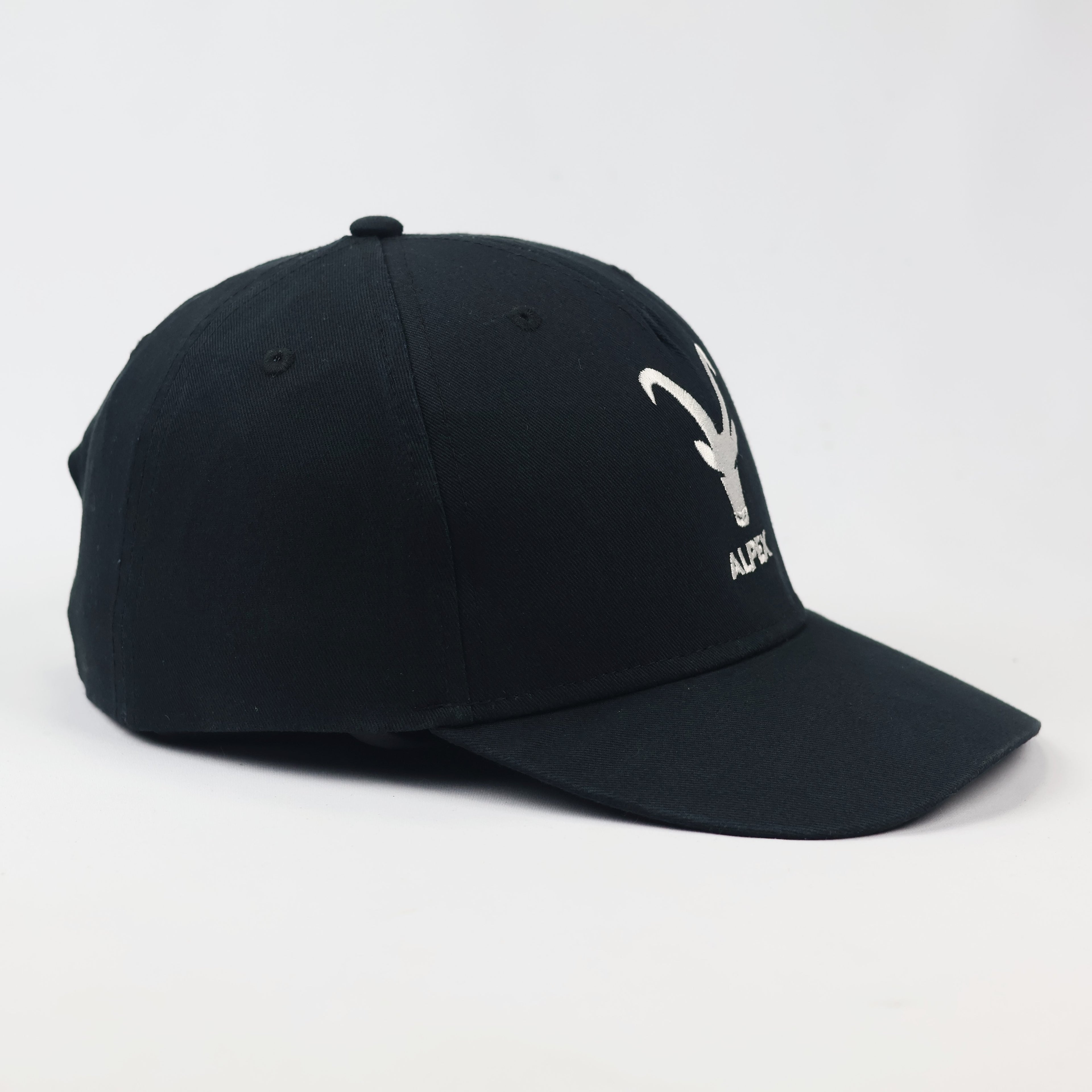 Black Alpex Embroidered Thrifted Snapback – Premium Cotton Casual Cap