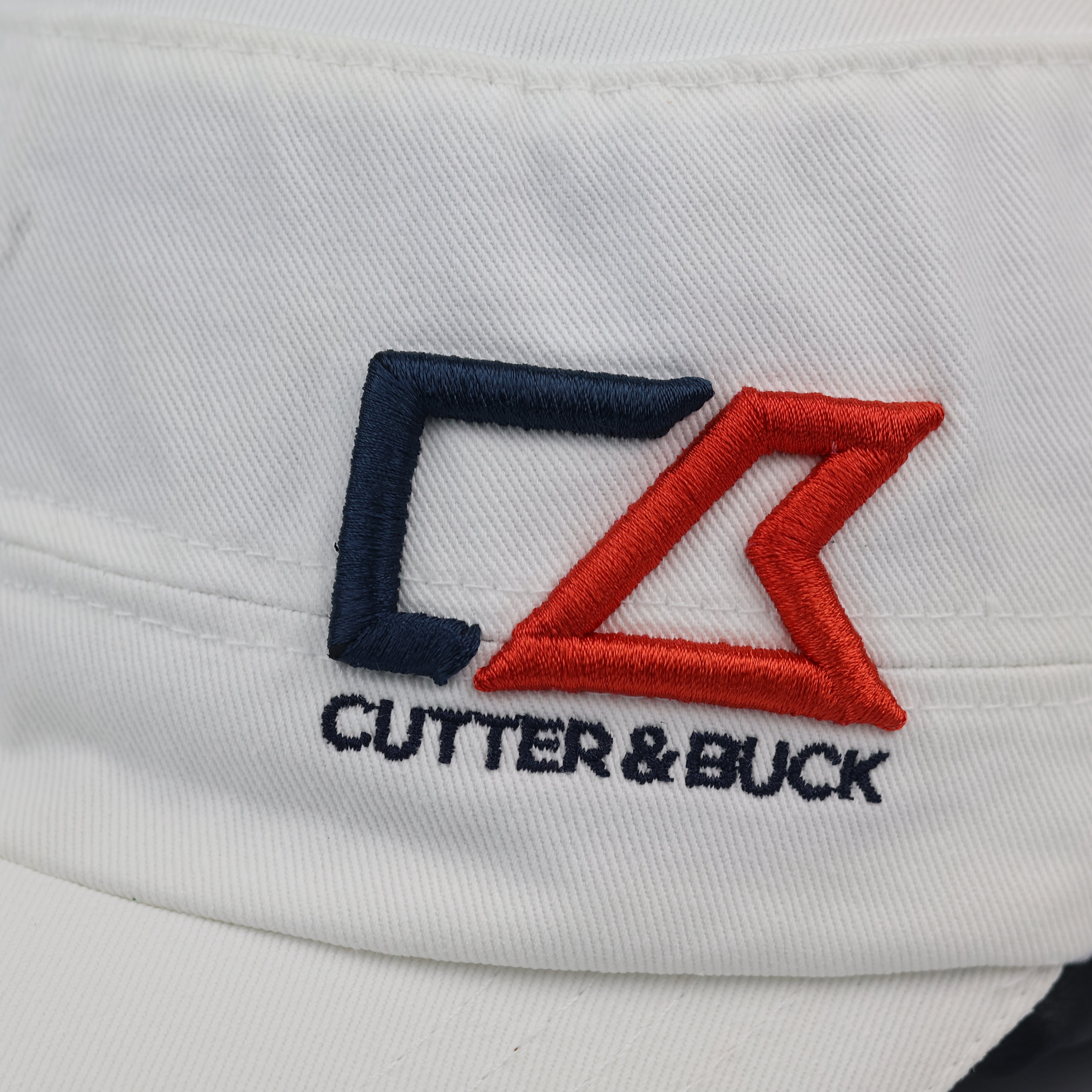 Retro Cutter and Buck White Flat Top Golf Cap