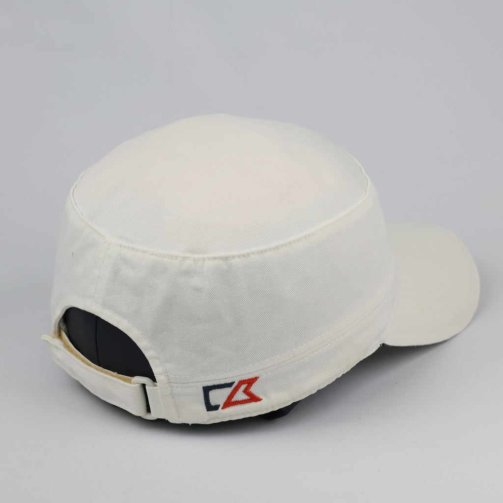 Retro Cutter and Buck White Flat Top Golf Cap