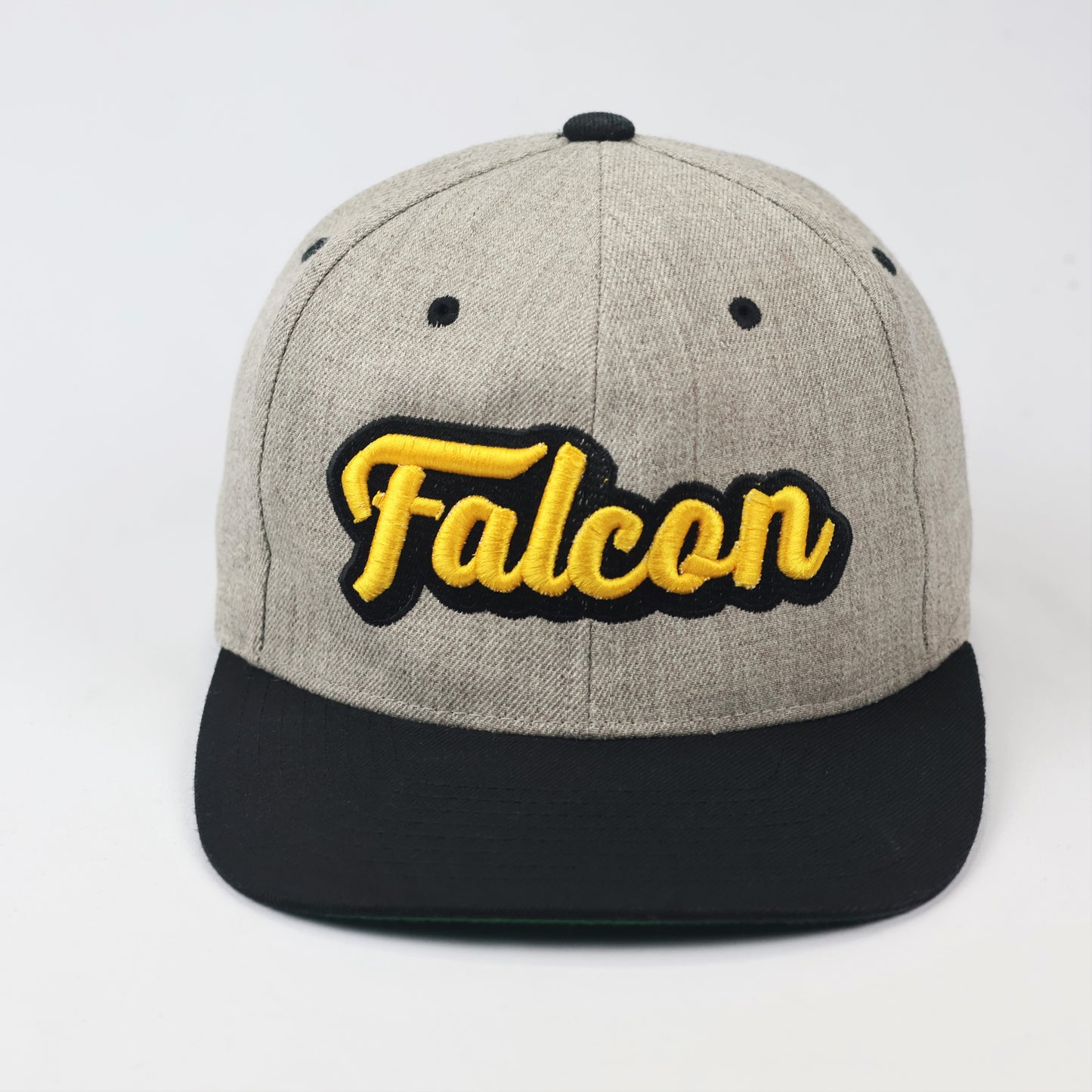 Vintage Style Grey Falcon Embroidered Flat Brim Thrifted Snapback