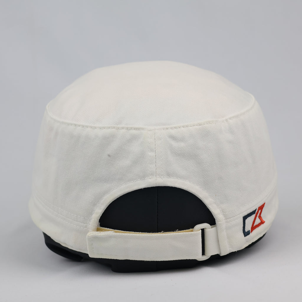 Retro Cutter and Buck White Flat Top Golf Cap