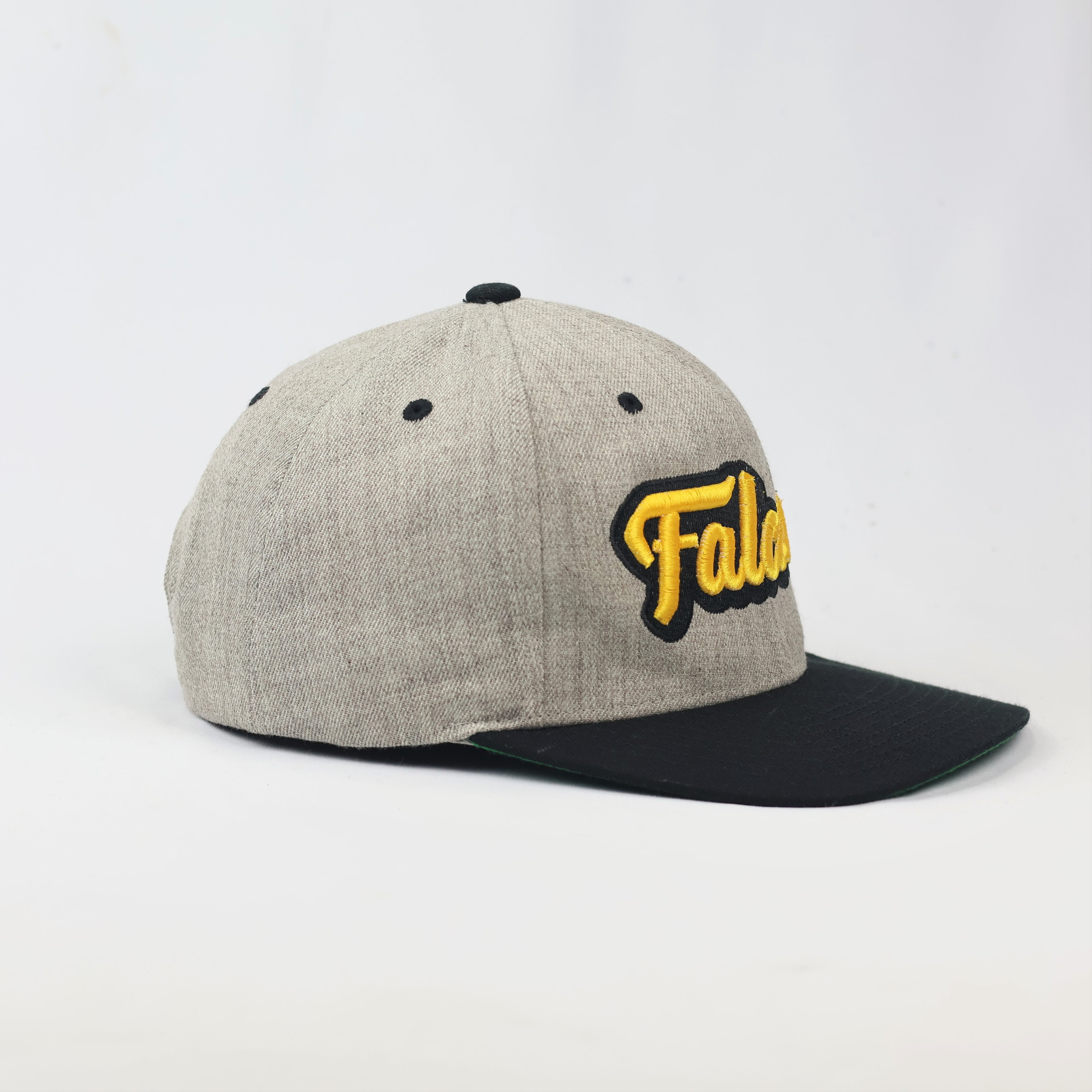 Vintage Style Grey Falcon Embroidered Flat Brim Thrifted Snapback