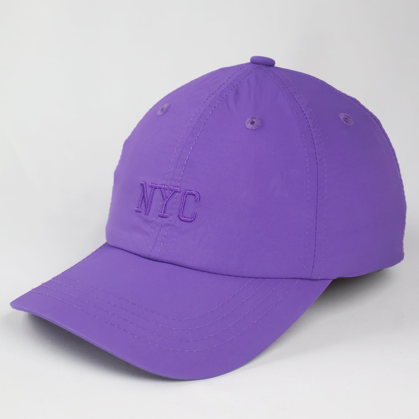 Tonal "NYC" Embroidered Cap - Purple