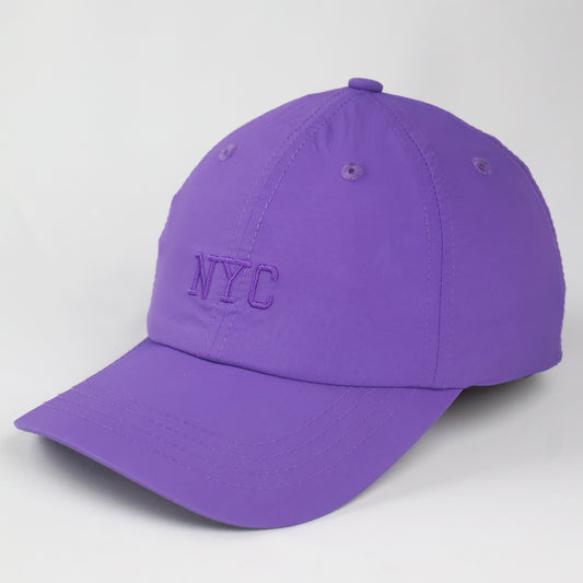 Tonal "NYC" Embroidered Cap - Purple