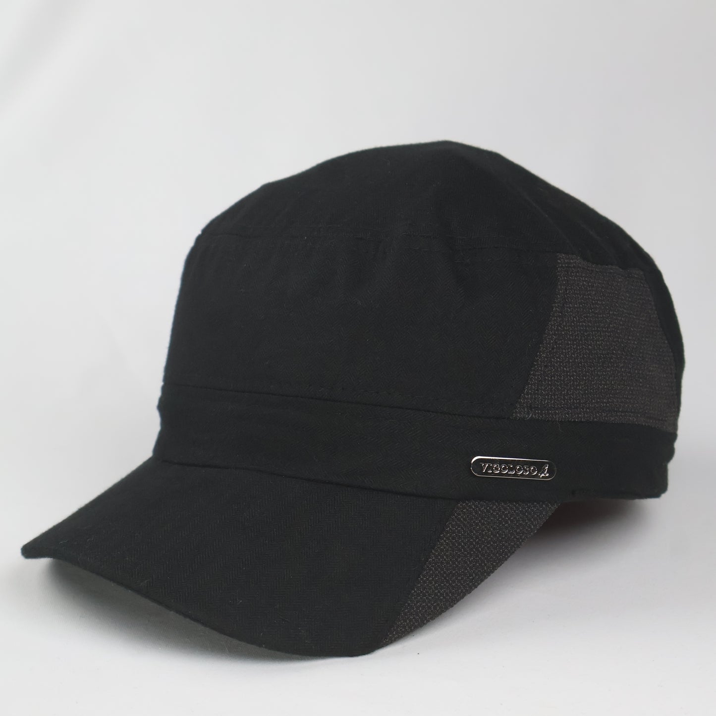 "VIGOLOSO" Two-Tone Cadet Cap - Black/Grey